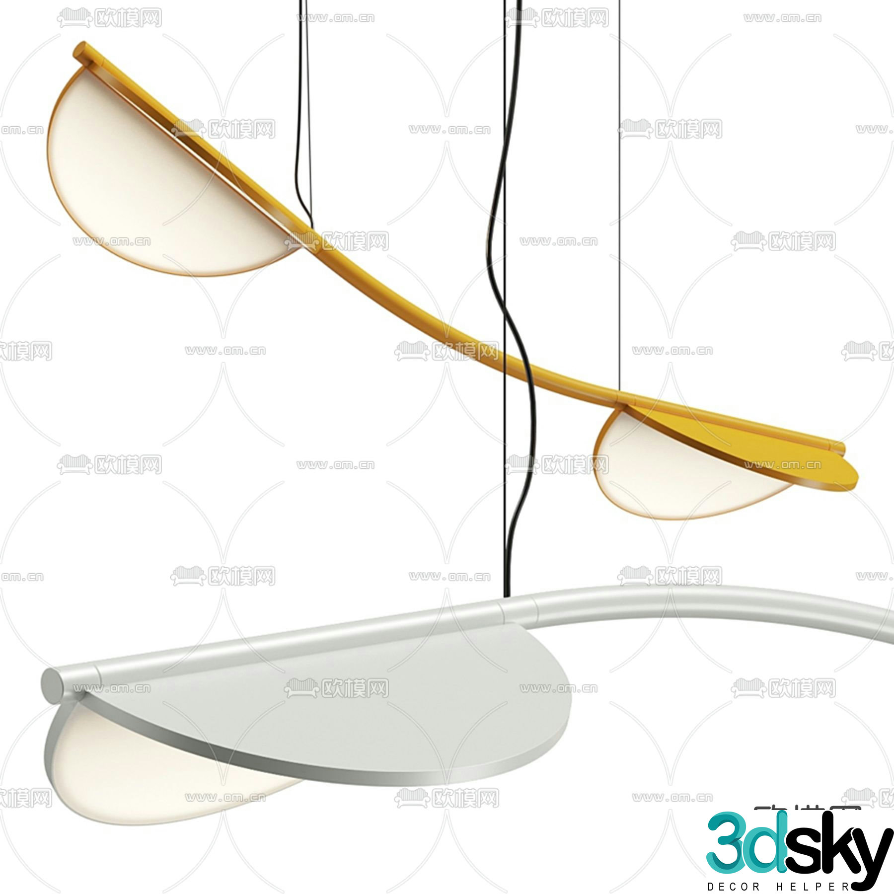 FLOS light luxury chandelier 3d model