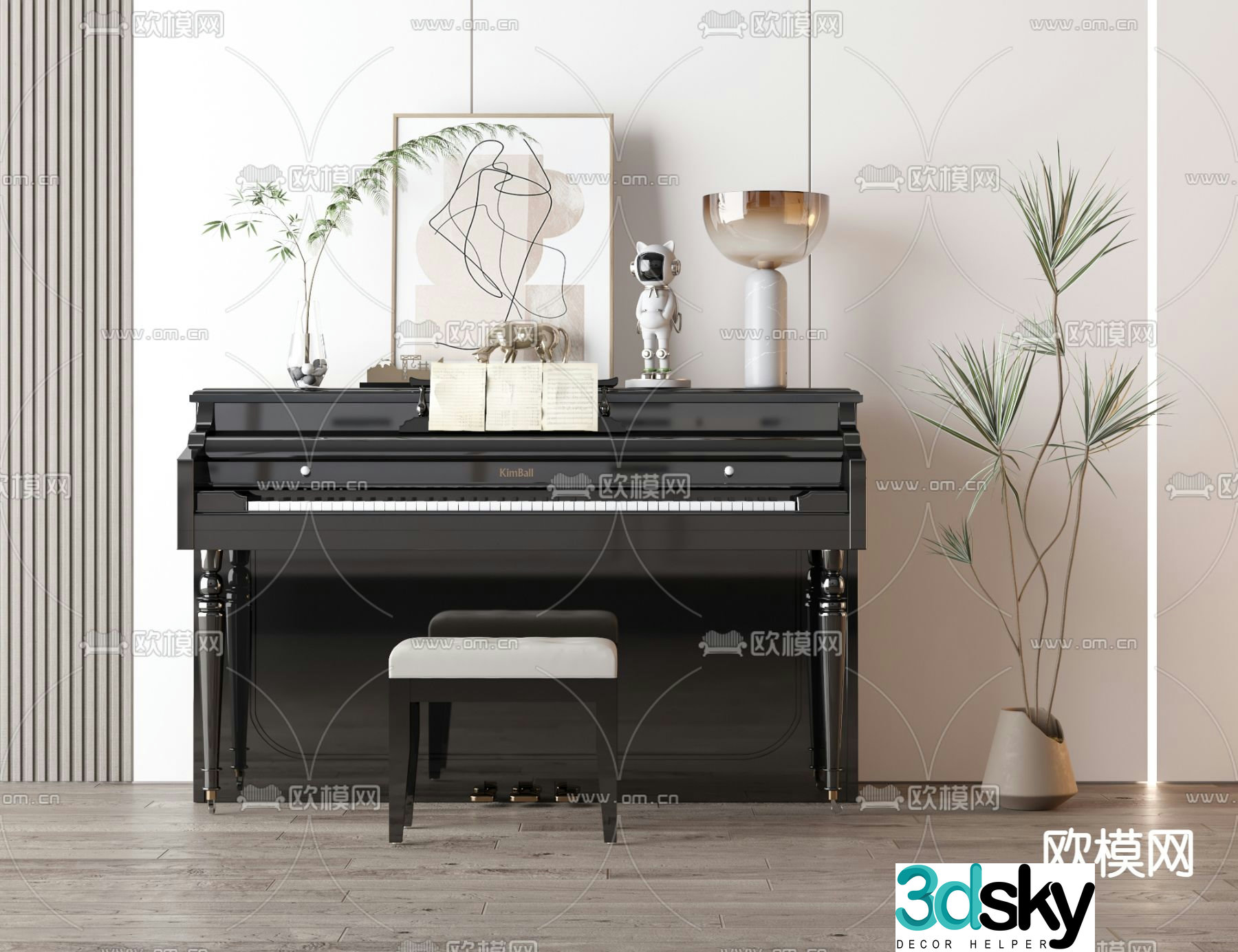 piano 3d model