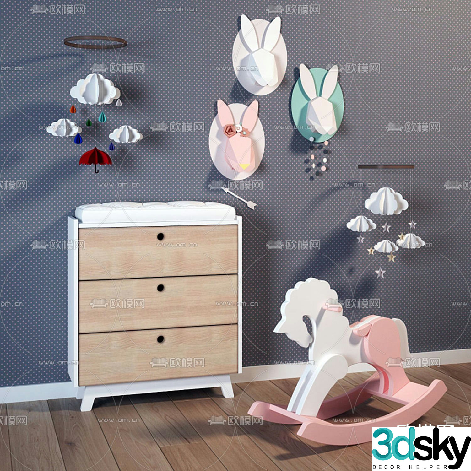 Children’s toys Trojan horse 3d model