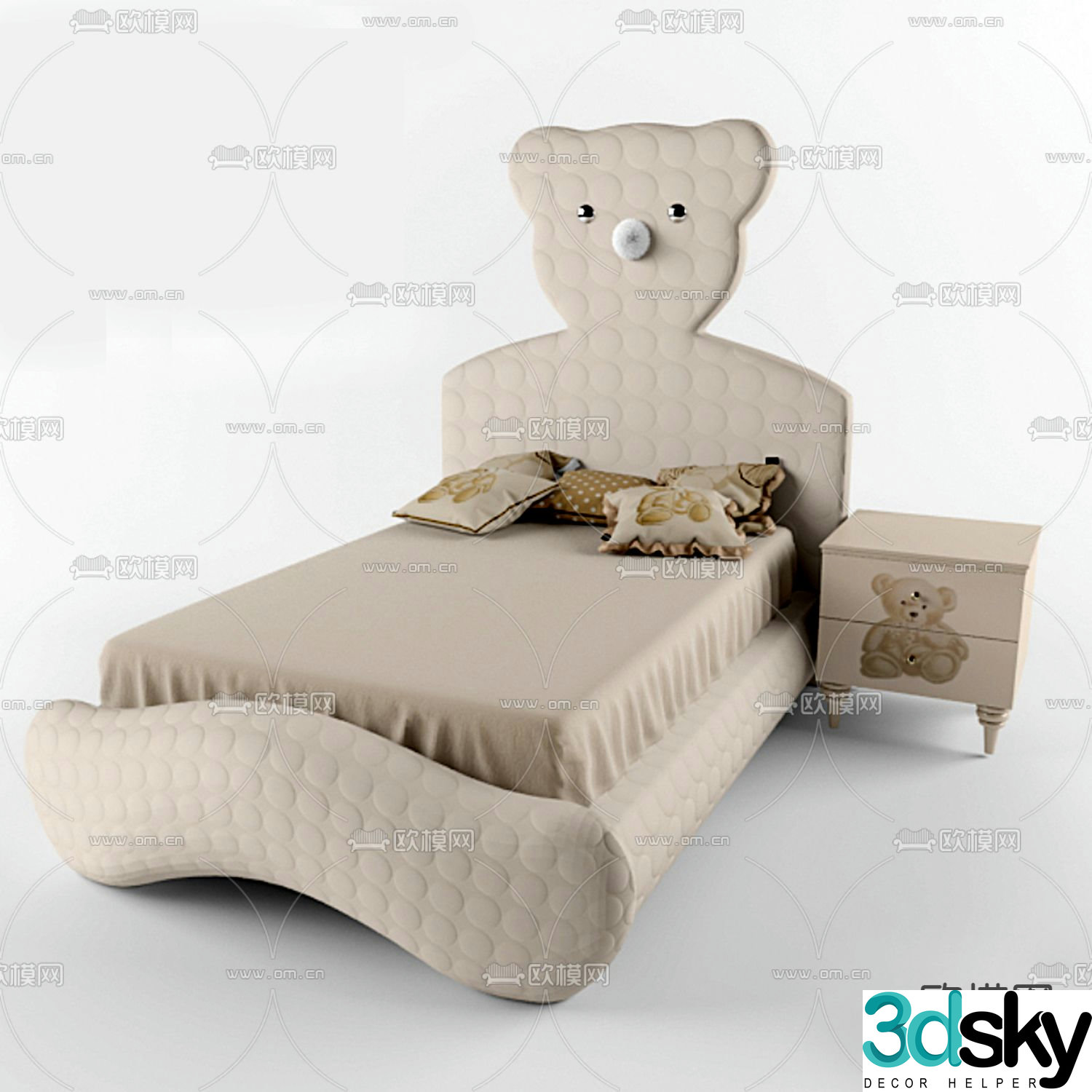Modern children’s bed 3d model