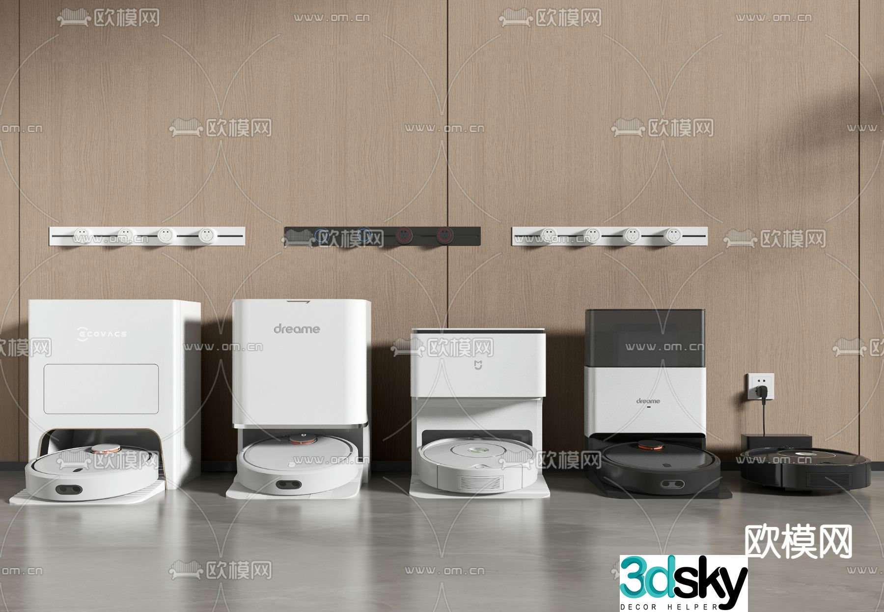 Intelligent sweeping robot 3D model