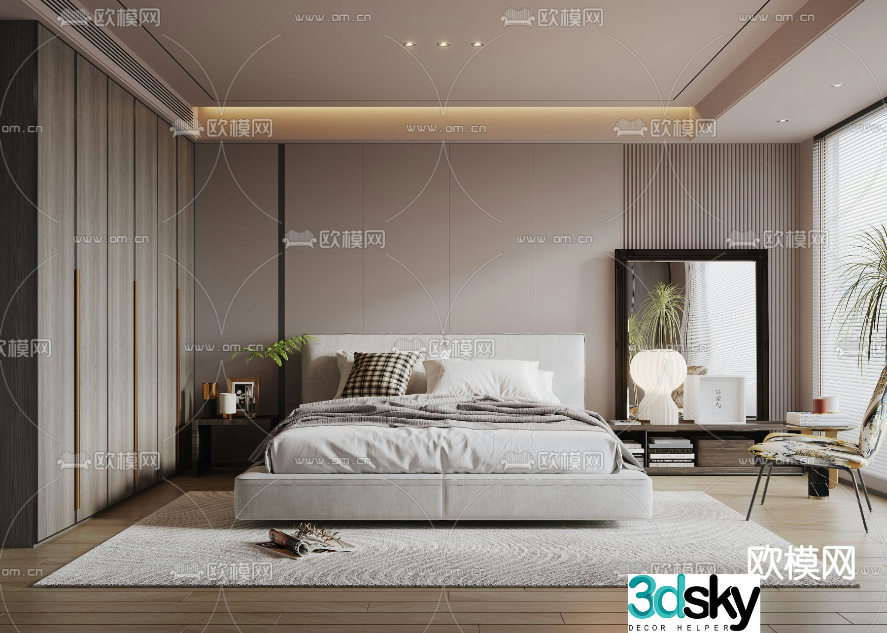 poliform bedroom second bedroom 3d model