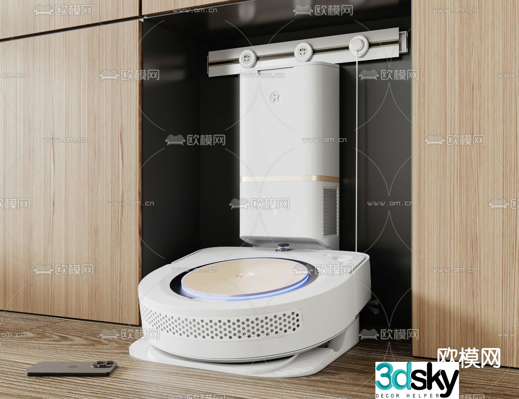 Intelligent sweeping robot 3D model