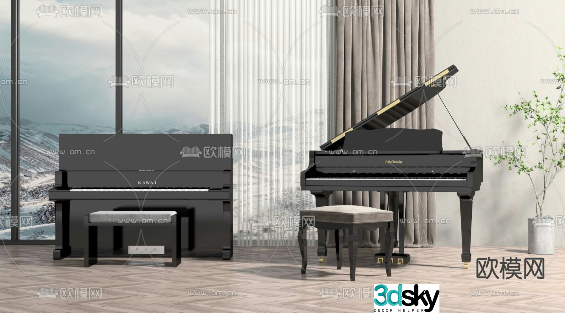 piano 3d model