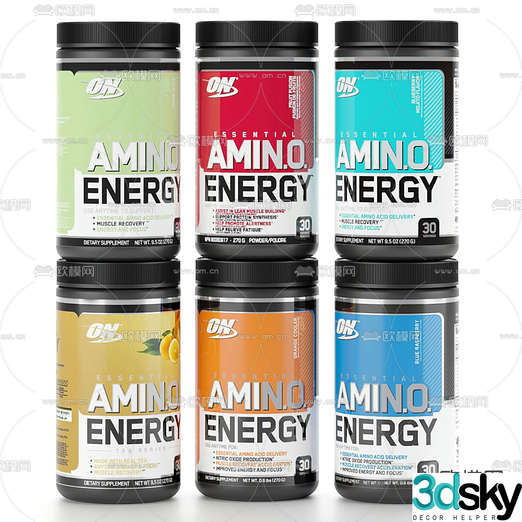 Modern pharmaceutical and health care products 3D model