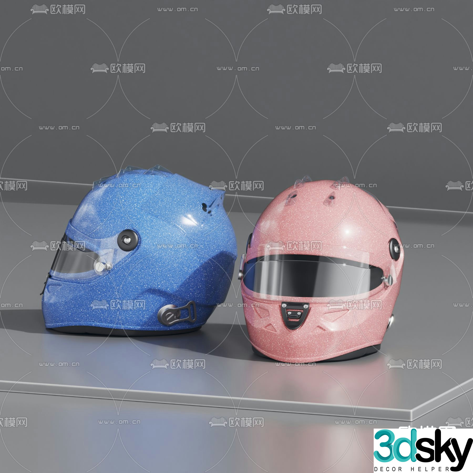 motorcycle helmet racing helmet 3d model