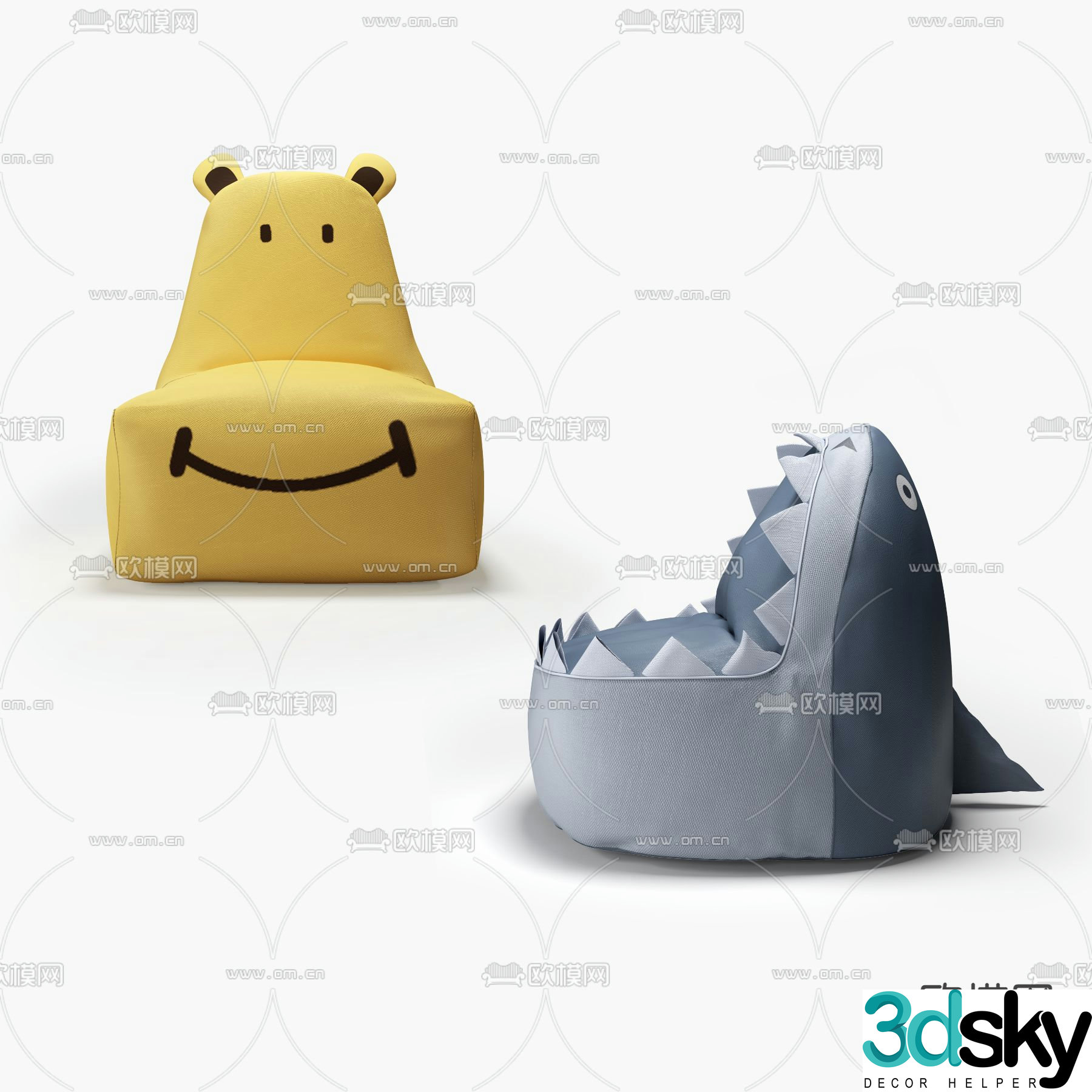 Children’s sofa beanbag sofa 3d model