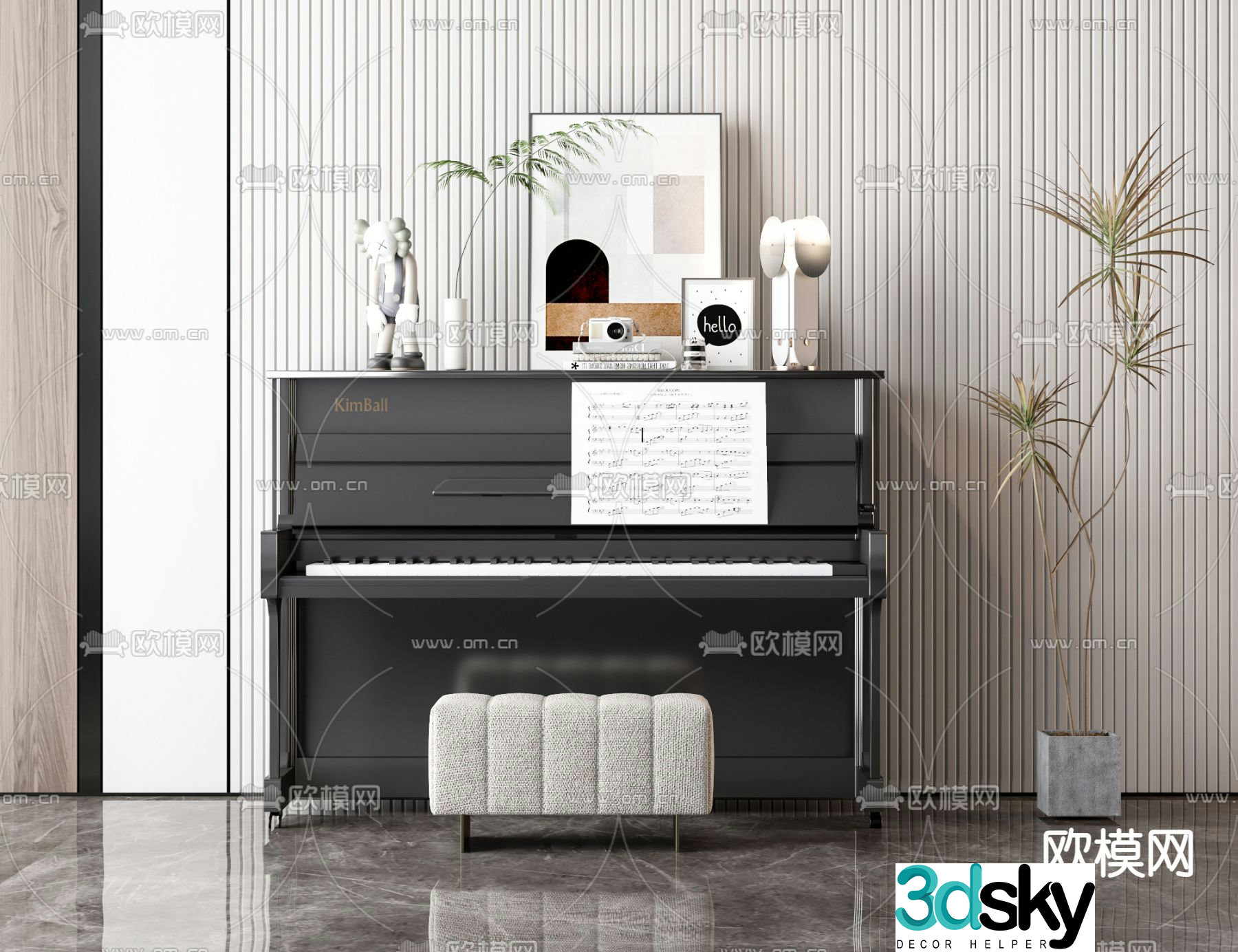 piano 3d model