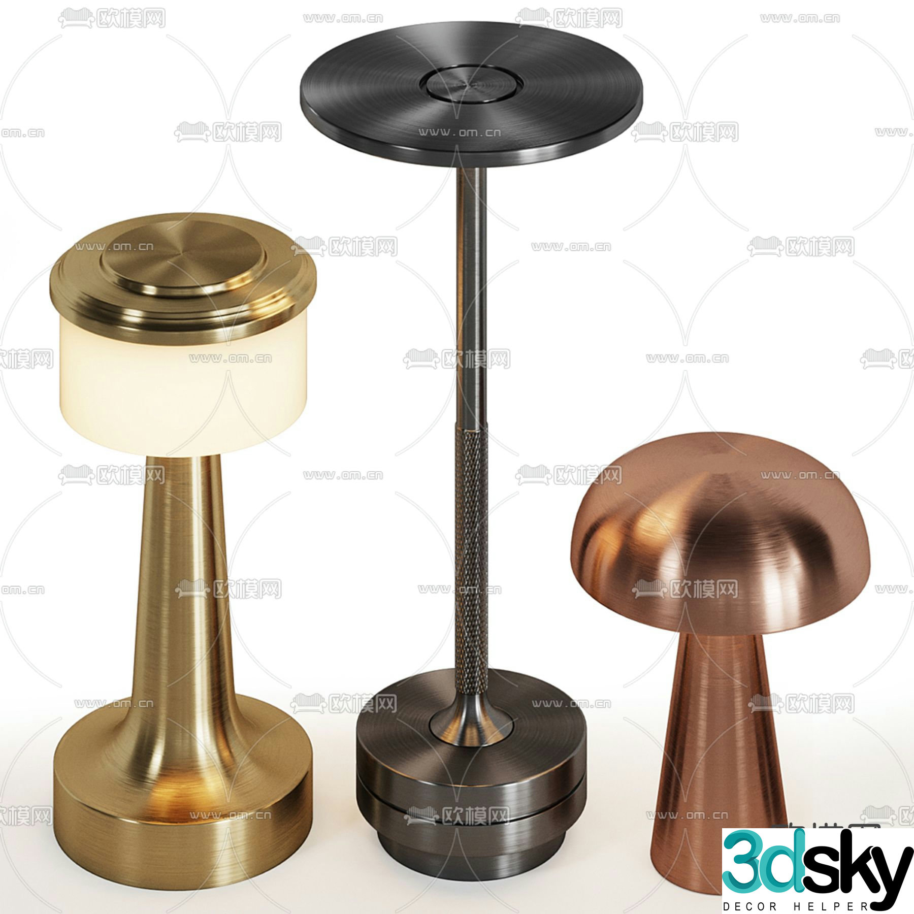 B&B Italia light luxury table lamp 3D model