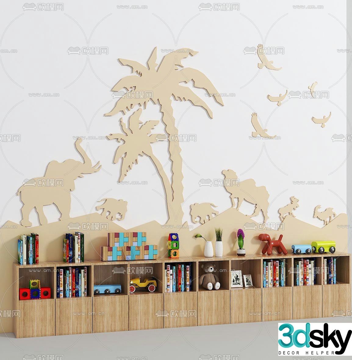 Children’s toy bookcase 3d model