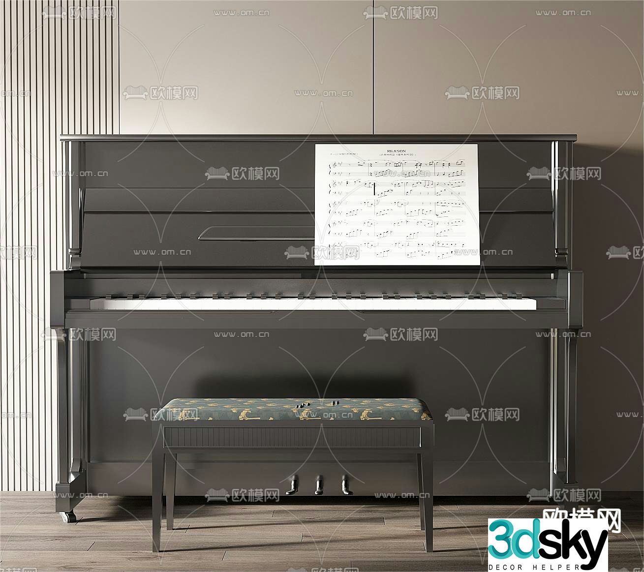 piano 3d model