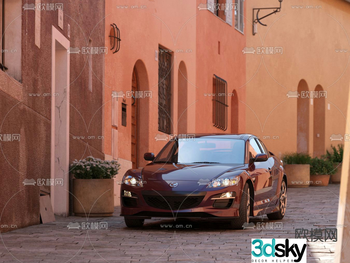 Mazda car sedan 3d model