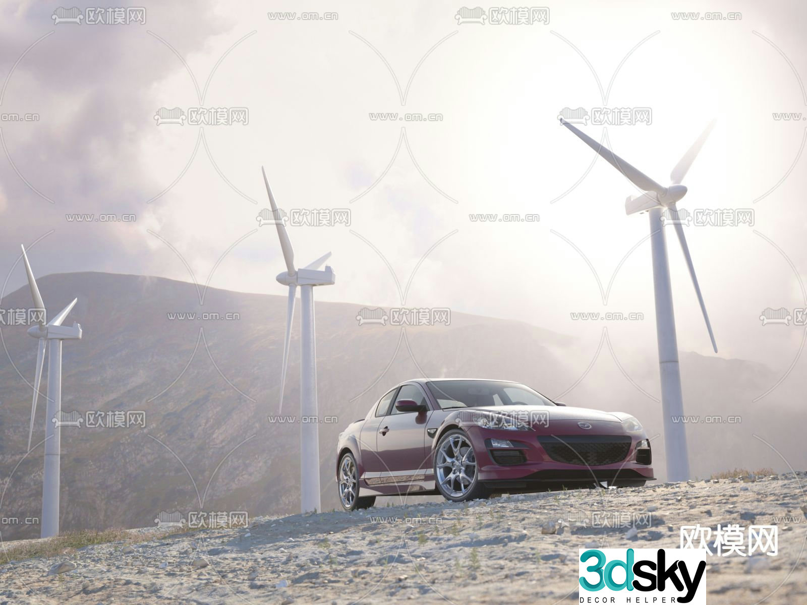 Mazda car sedan 3d model