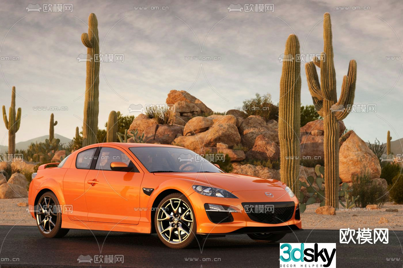 Mazda car sedan 3d model