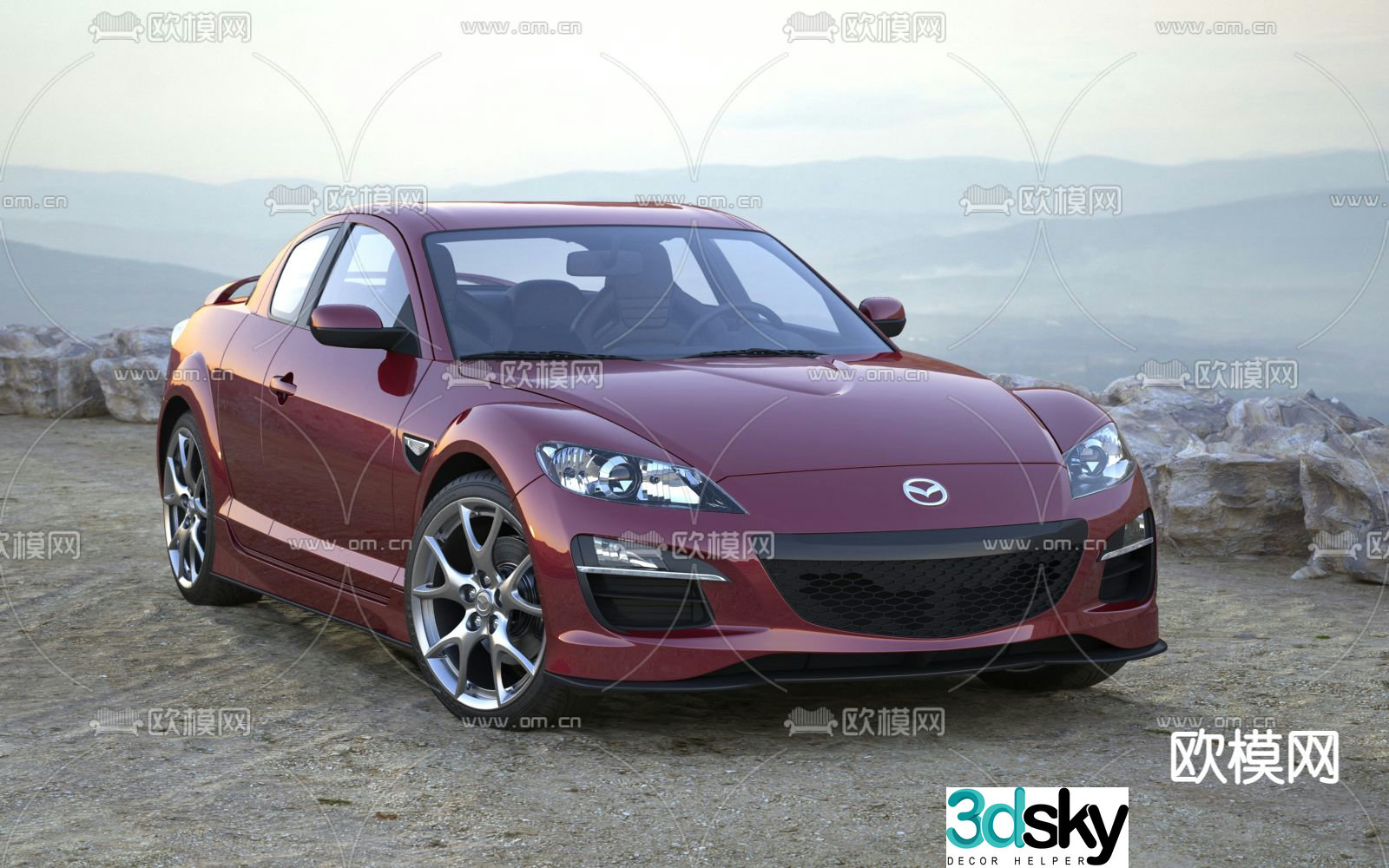 Mazda car sedan 3d model