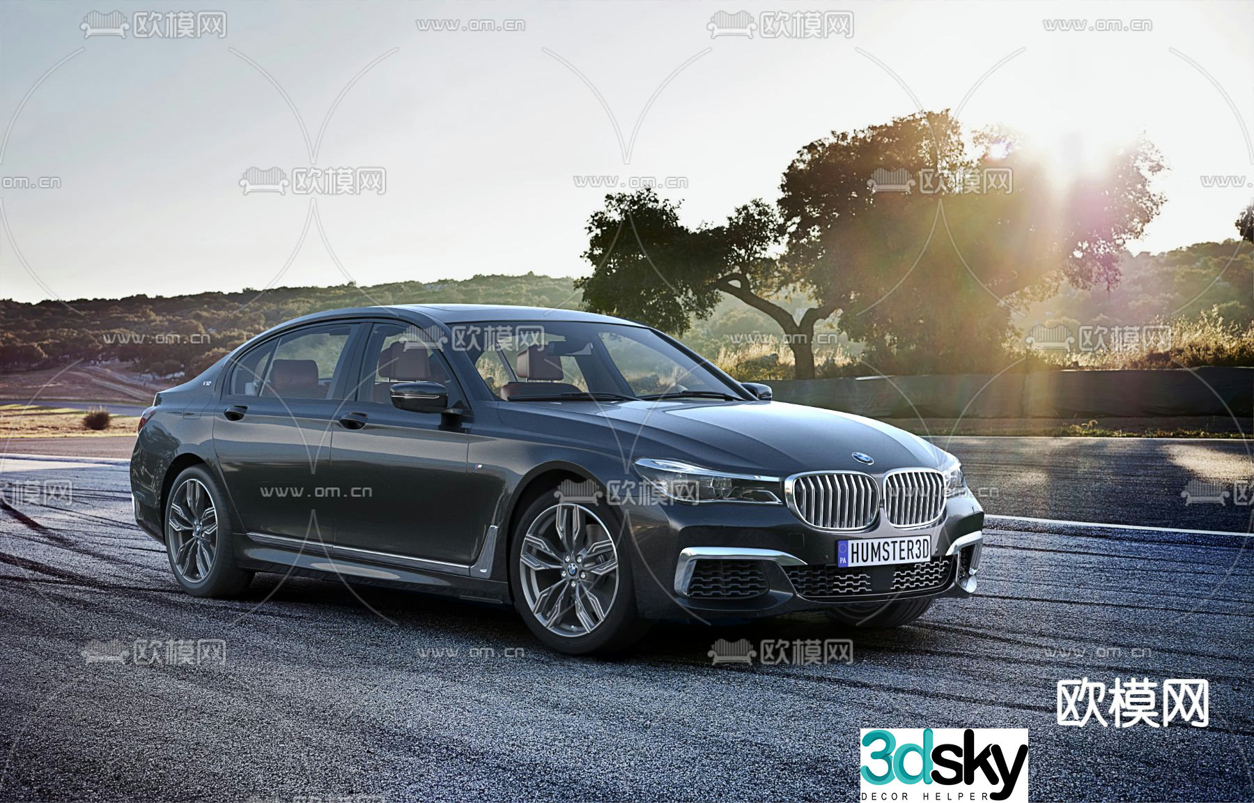 bmw car sedan 3d model