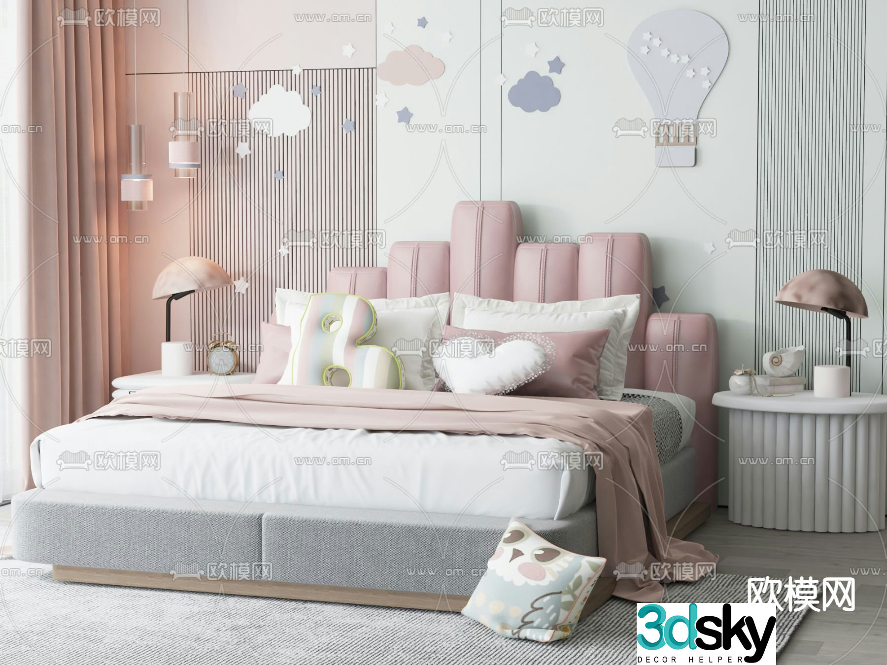 Modern children’s bed child’s bed 3d model
