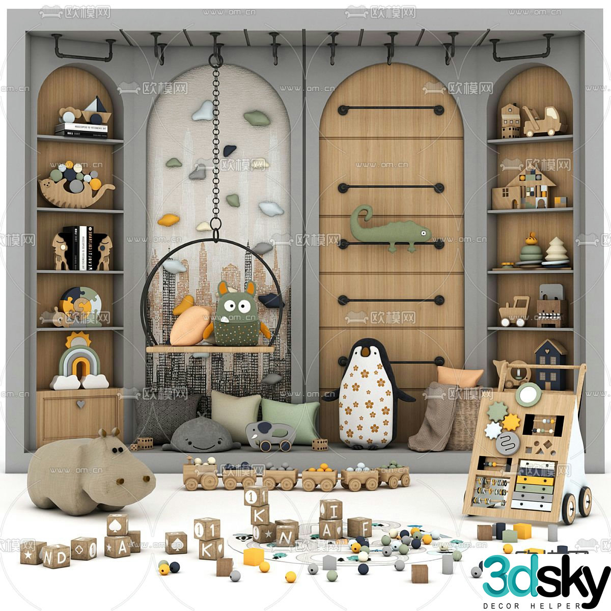 Children’s toys building blocks doll 3d model