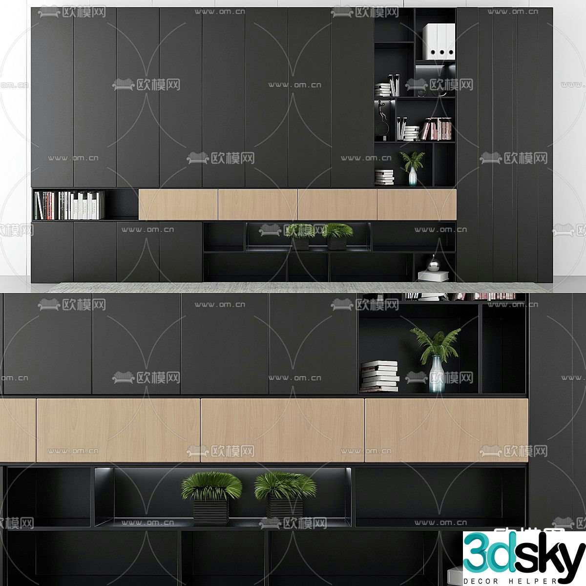 Poliform decorative cabinet 3d model