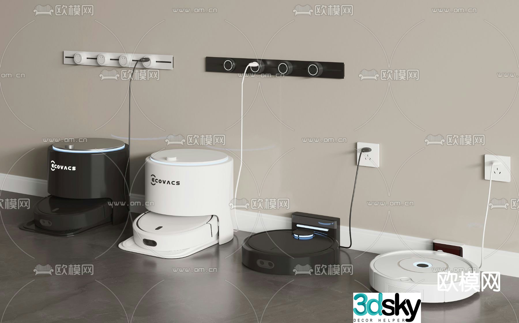 Intelligent sweeping robot 3D model