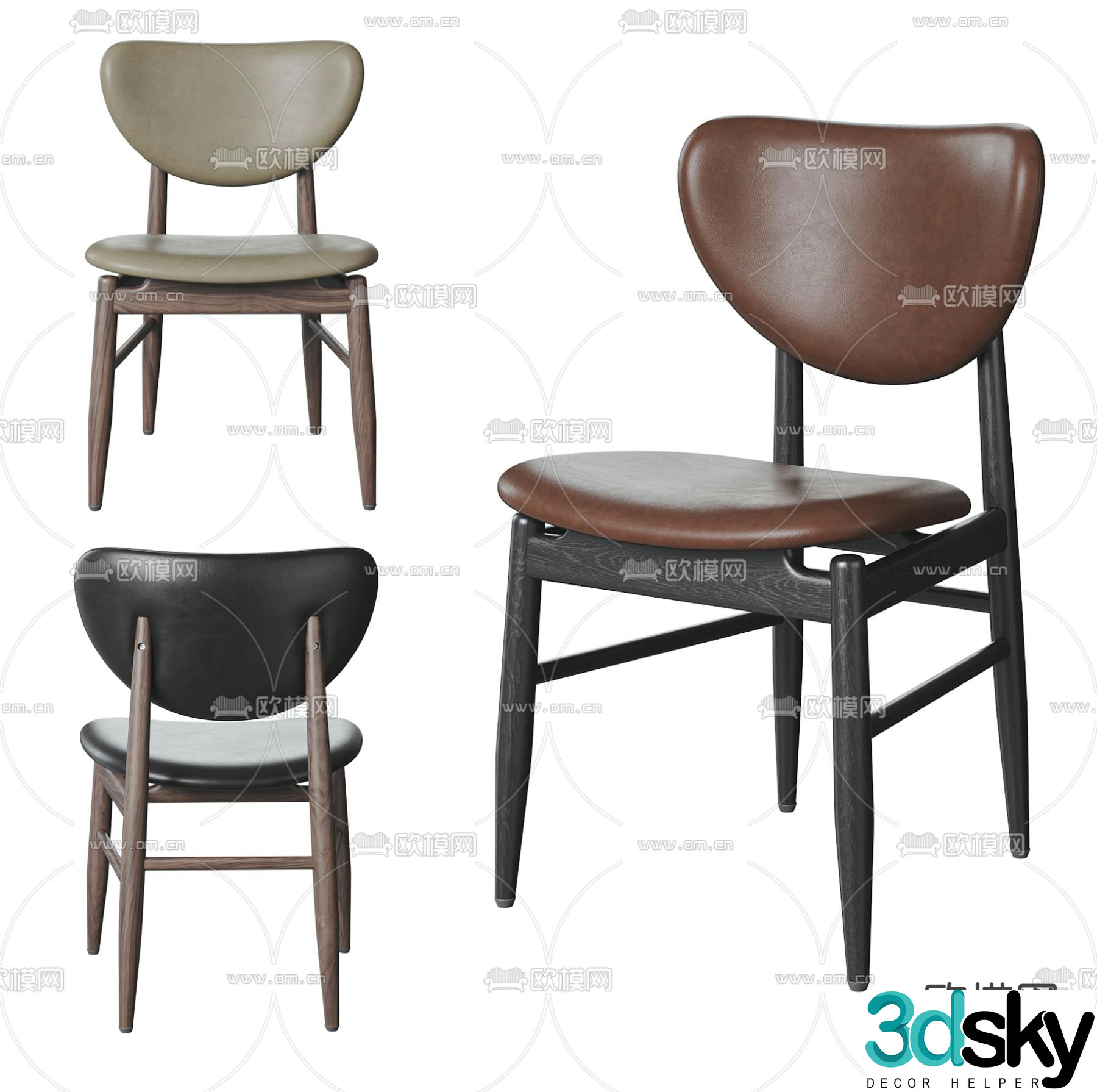 BAXTER single chair 3d model