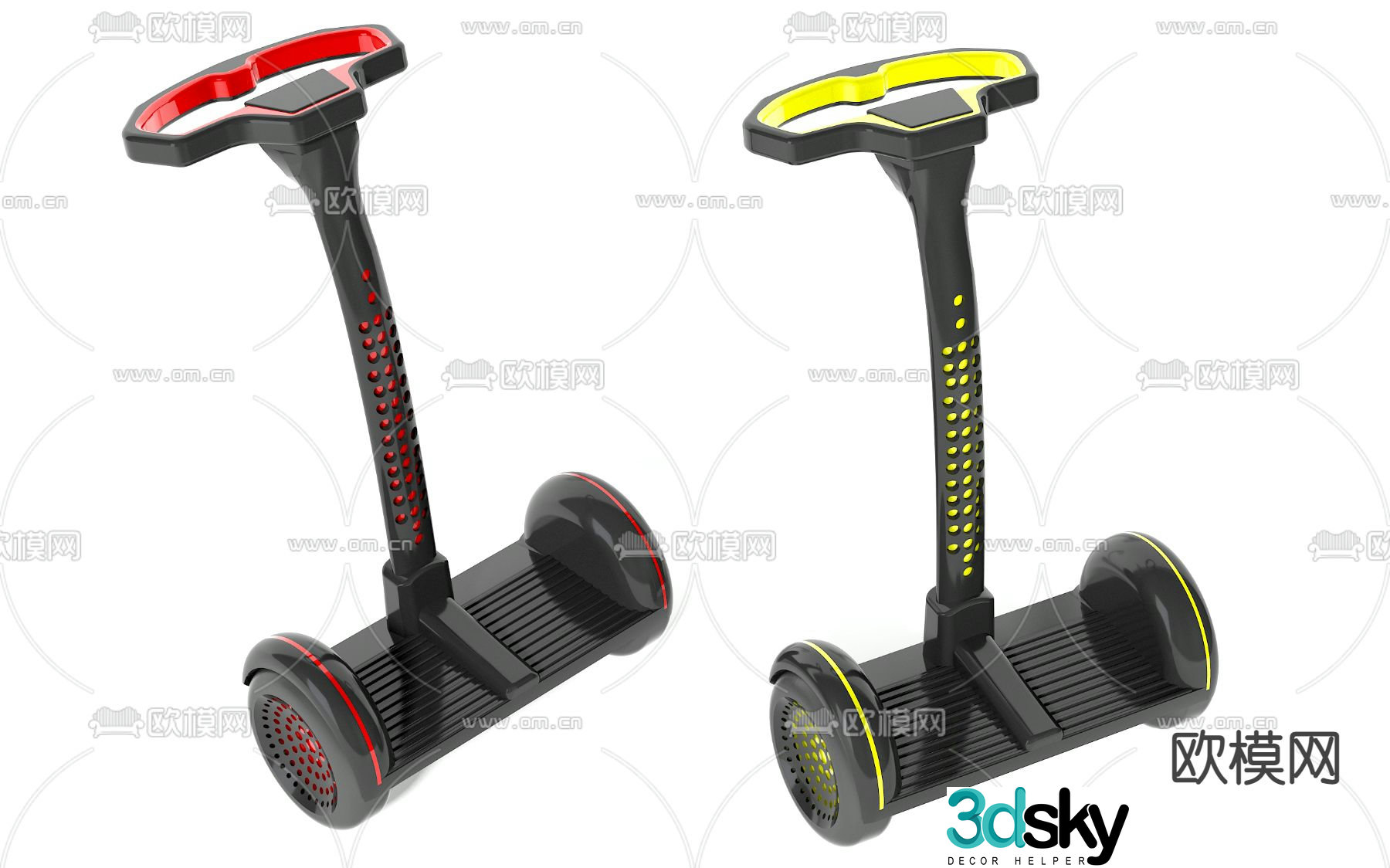 Balance car scooter 3d model