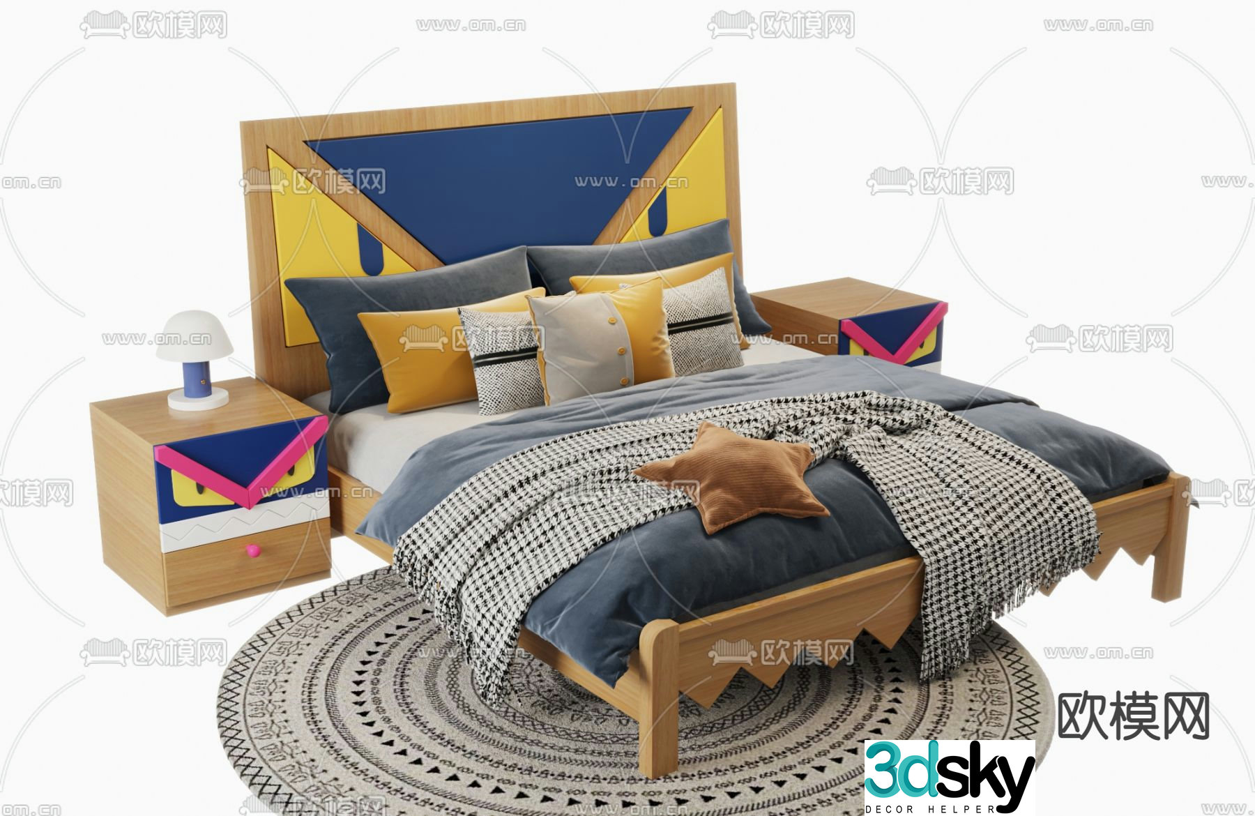 Modern children’s bed 3d model