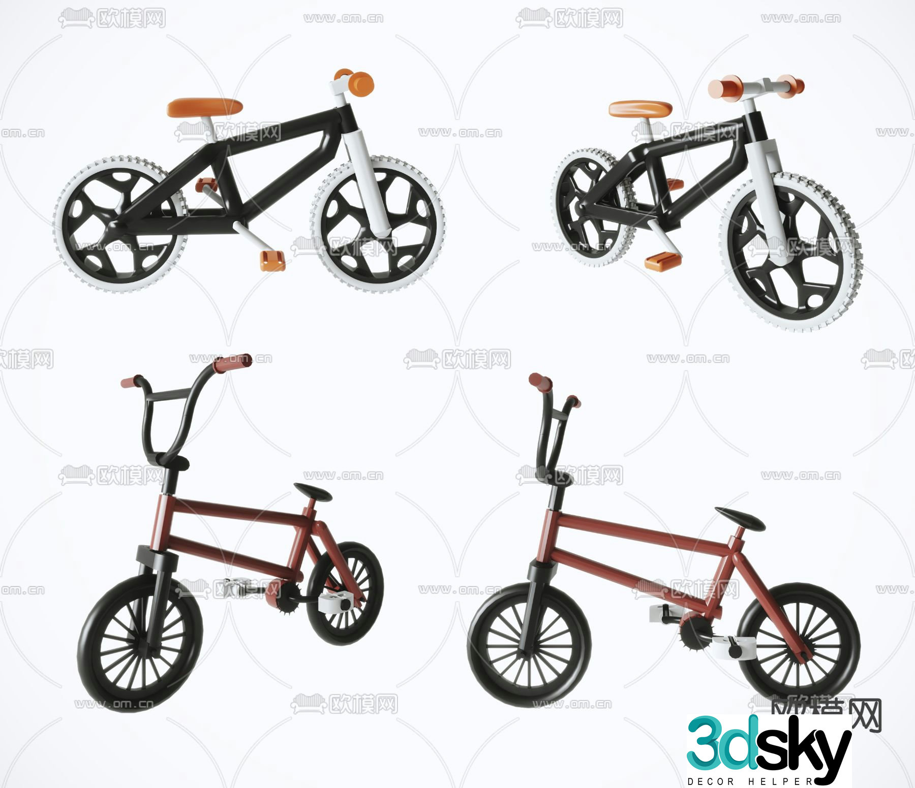 Children’s bicycle children’s balance bike 3d model