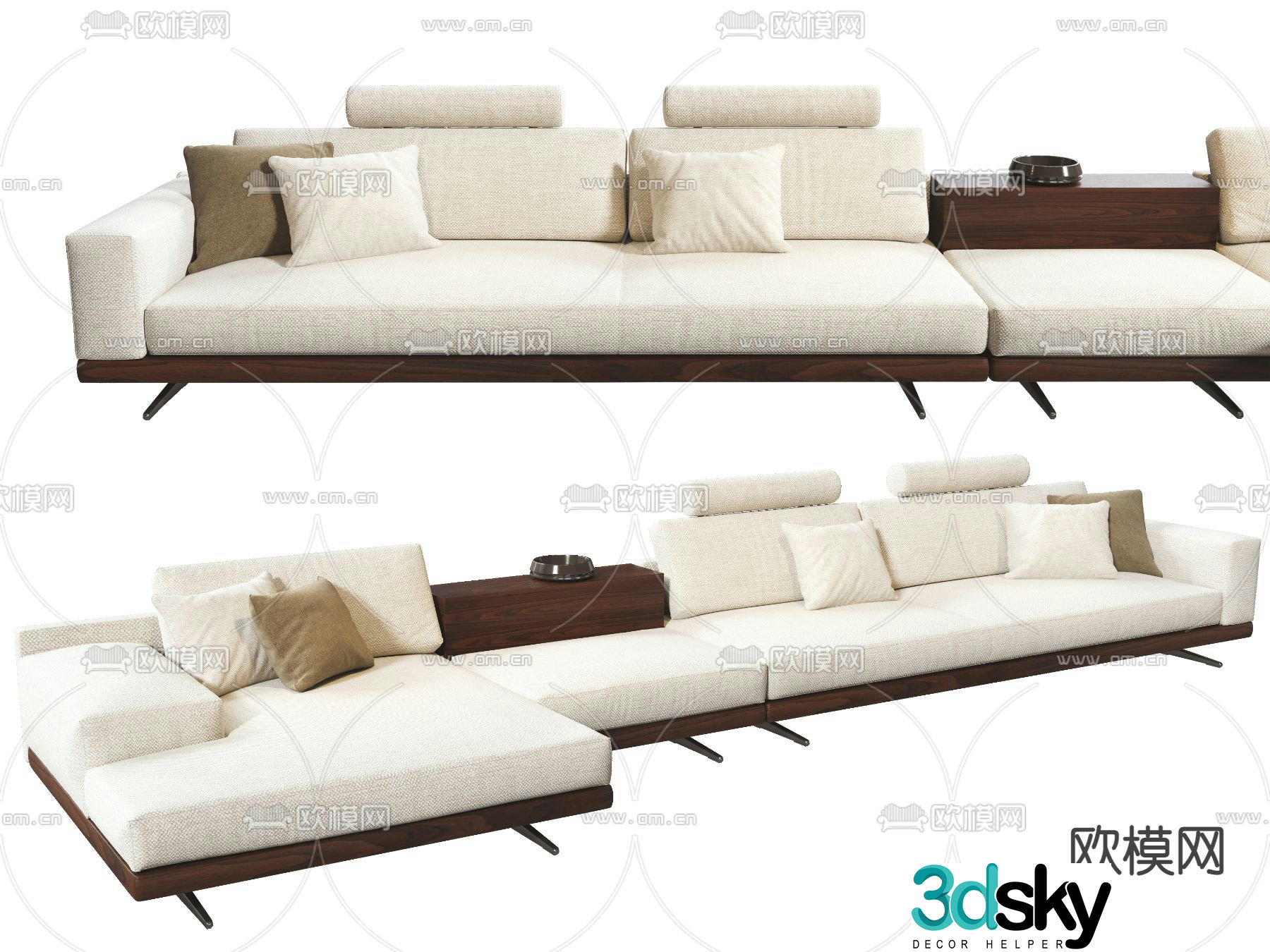 MISSANA corner sofa multi-person sofa 3d model