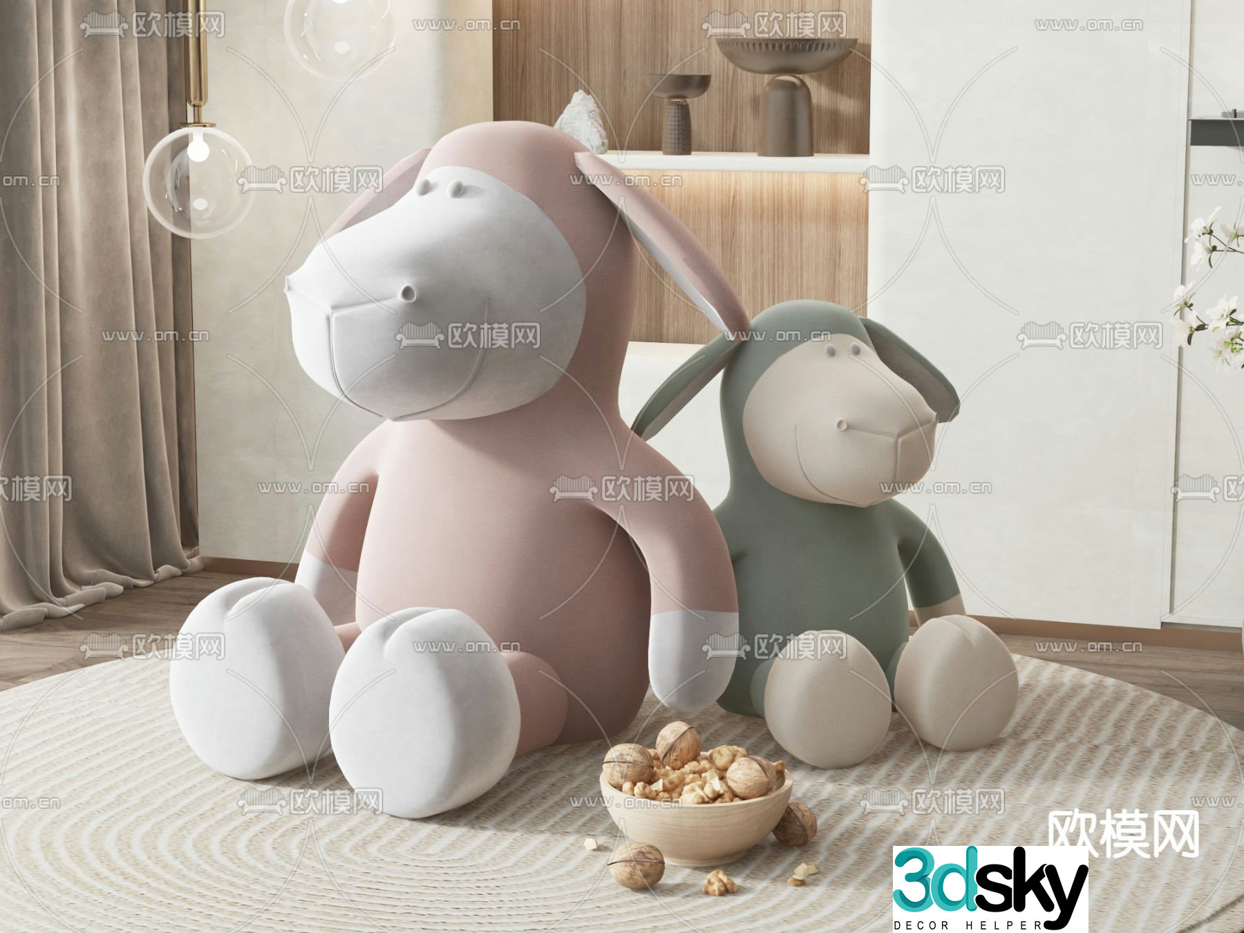 Modern children’s doll 3d model