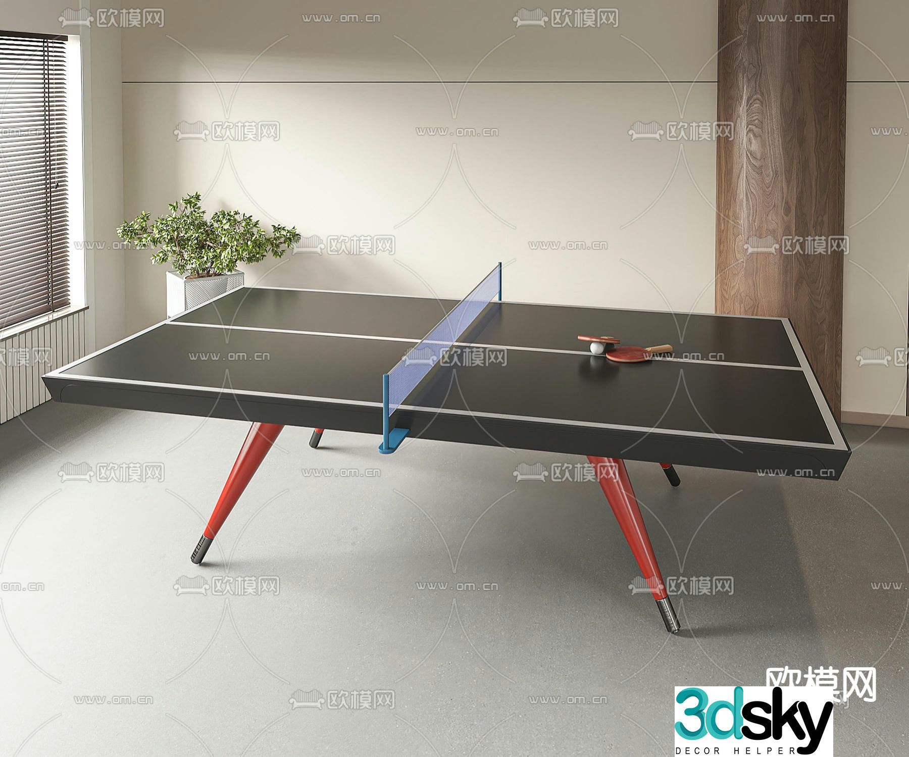 Table Tennis Table Table Tennis Table 3d model