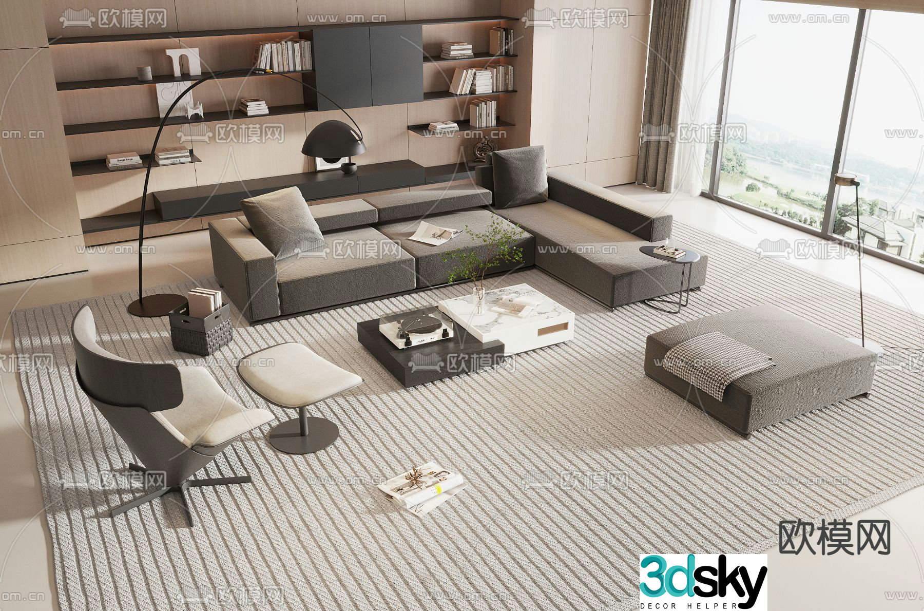 B&B Italia modular sofa 3d model