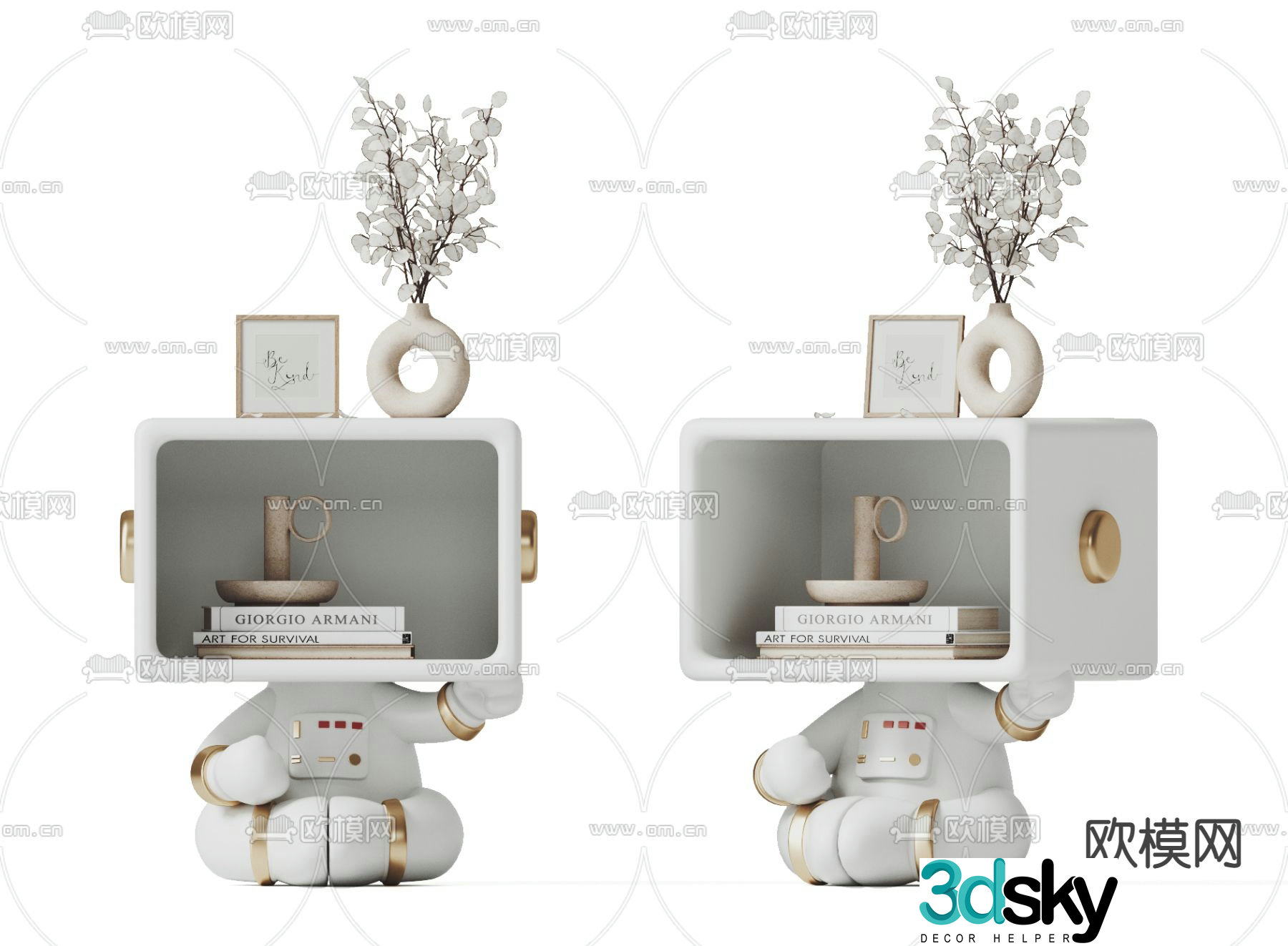 Modern children’s bedside table 3d model