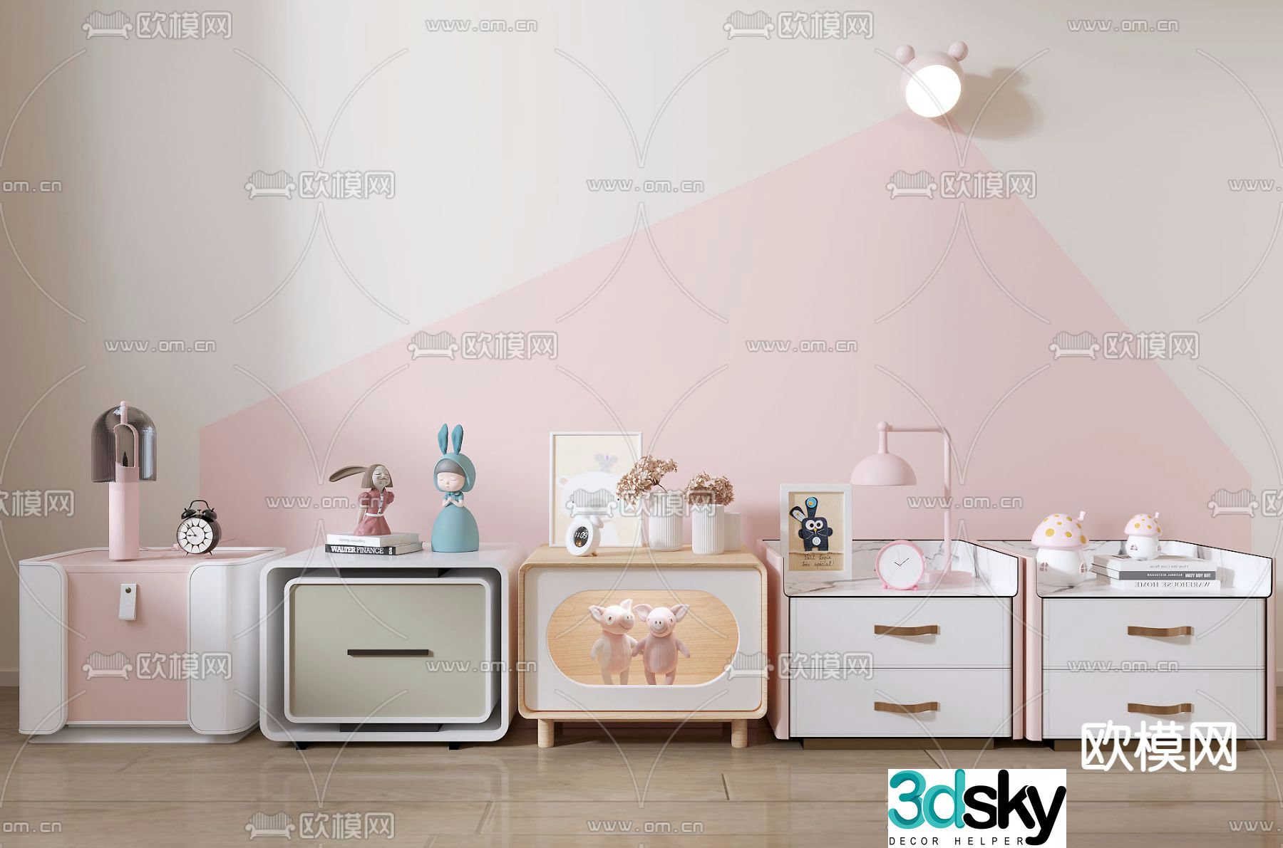 Children’s bedside table 3d model
