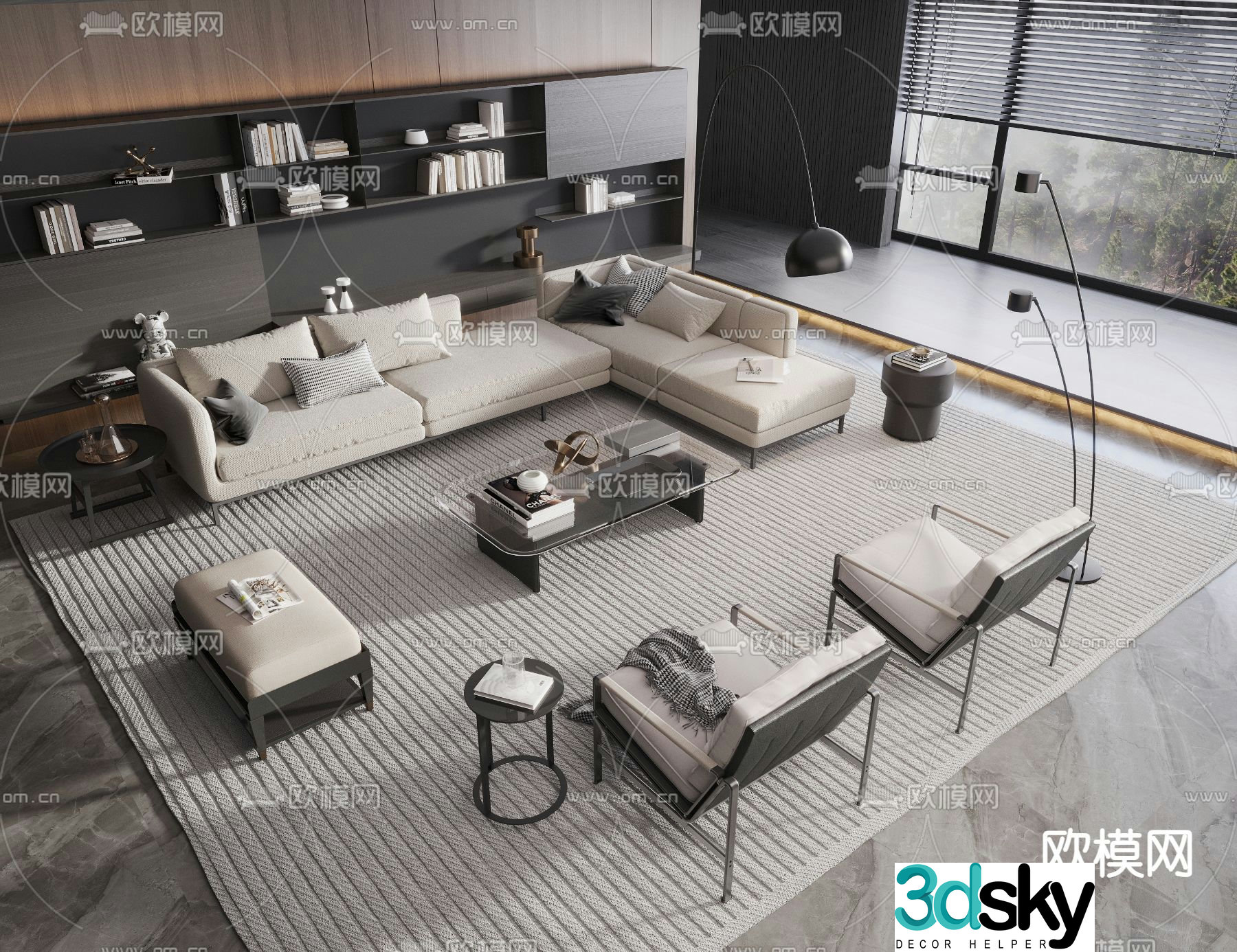 B&B Italia modular sofa 3d model