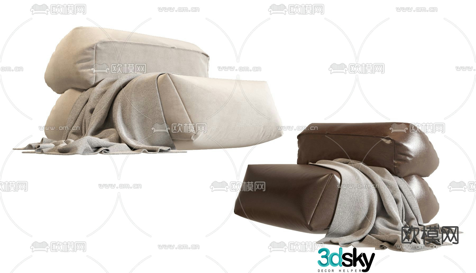 Poliform beanbag 3d model