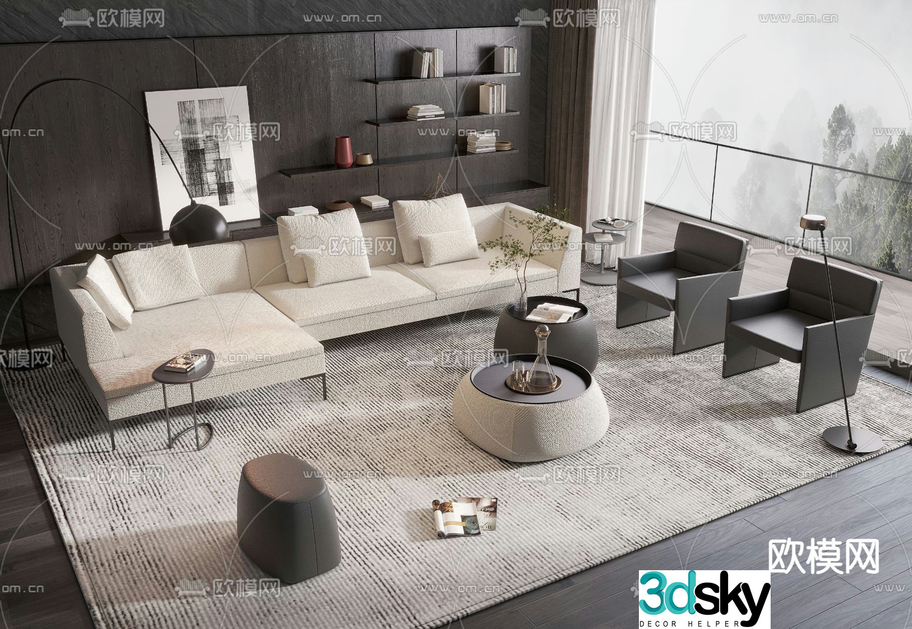 B&B Italia modular sofa 3d model