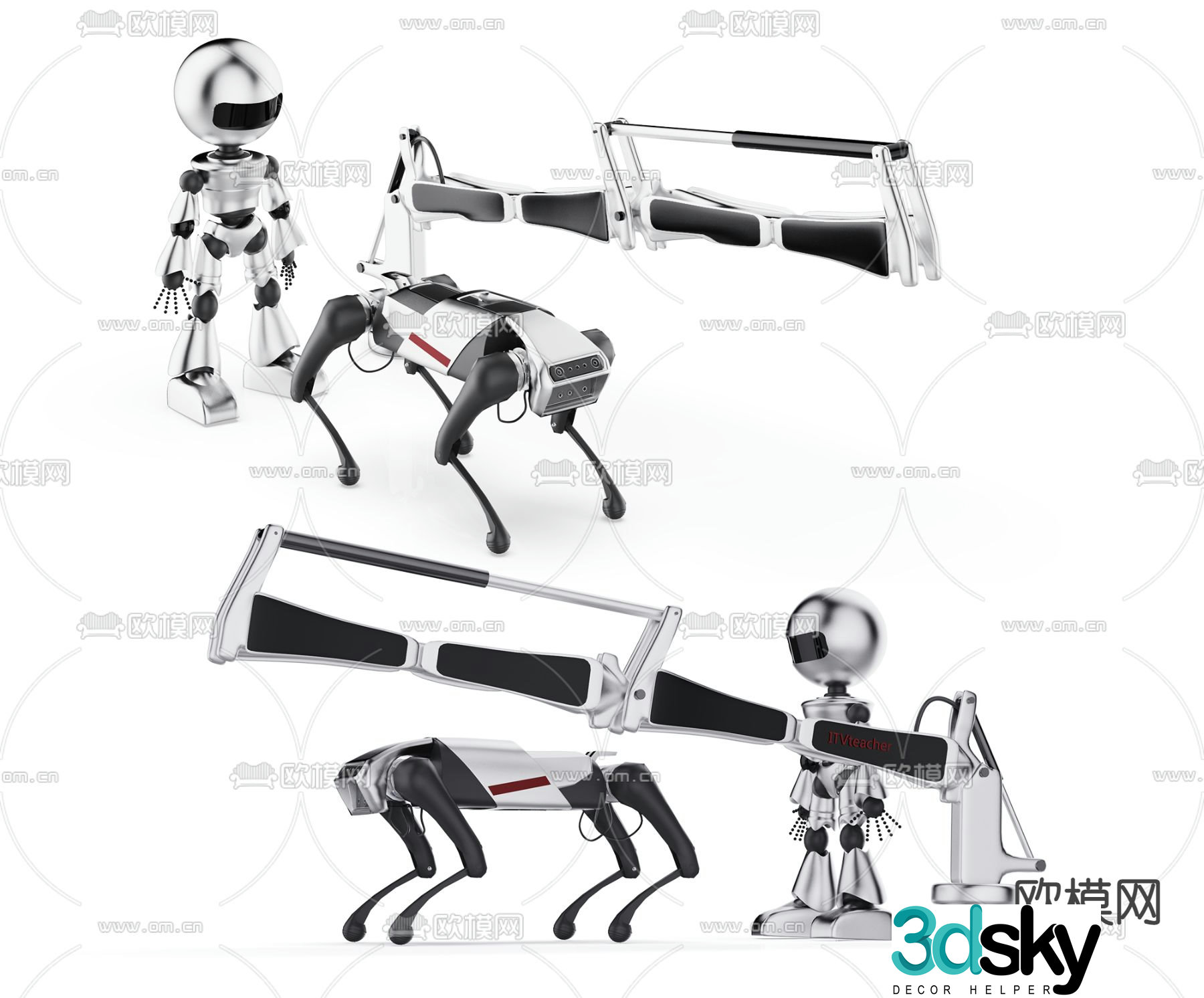 Robot dog robot 3d model