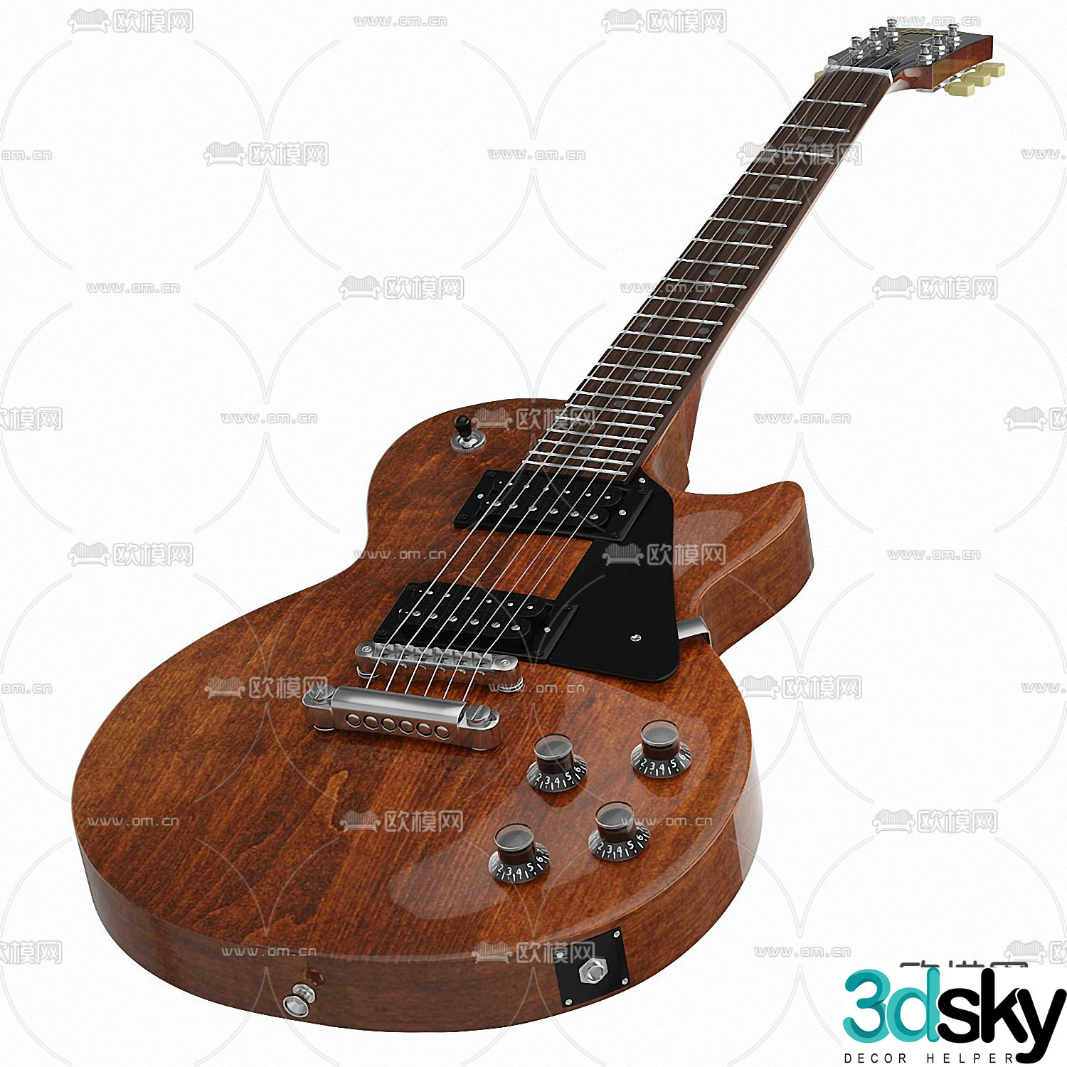 modern guitar 3d model