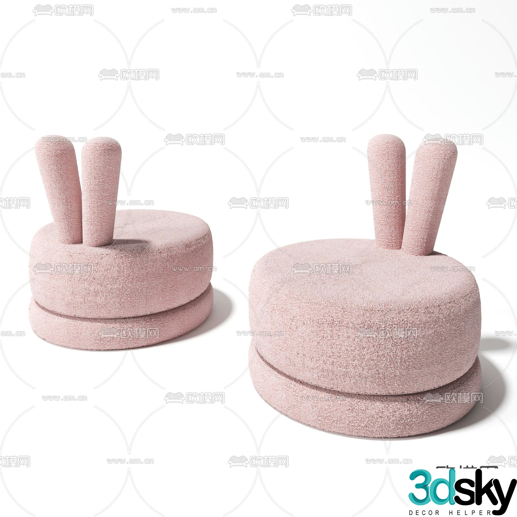 Children’s Sofa Stool Sofa Stool 3D Model