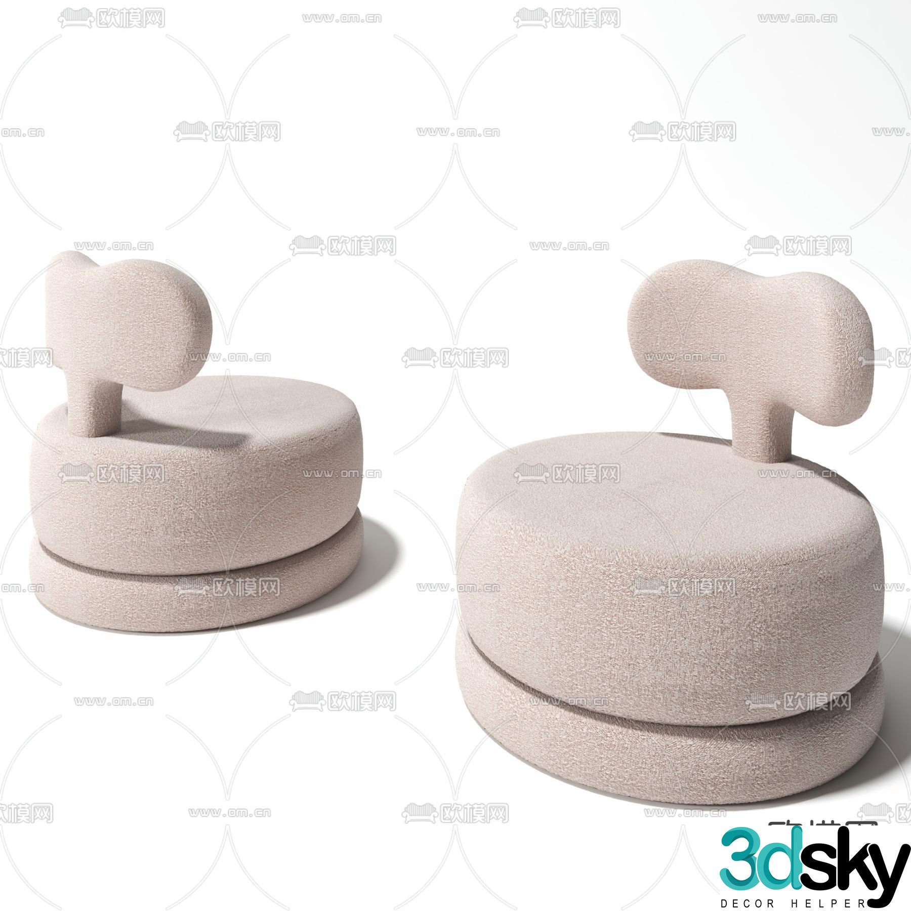 Children’s Sofa Stool Sofa Stool 3D Model