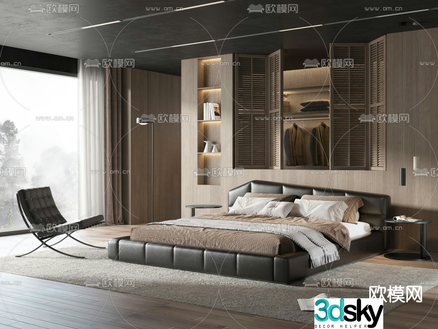 Minotti Bedroom Master Room 3d model