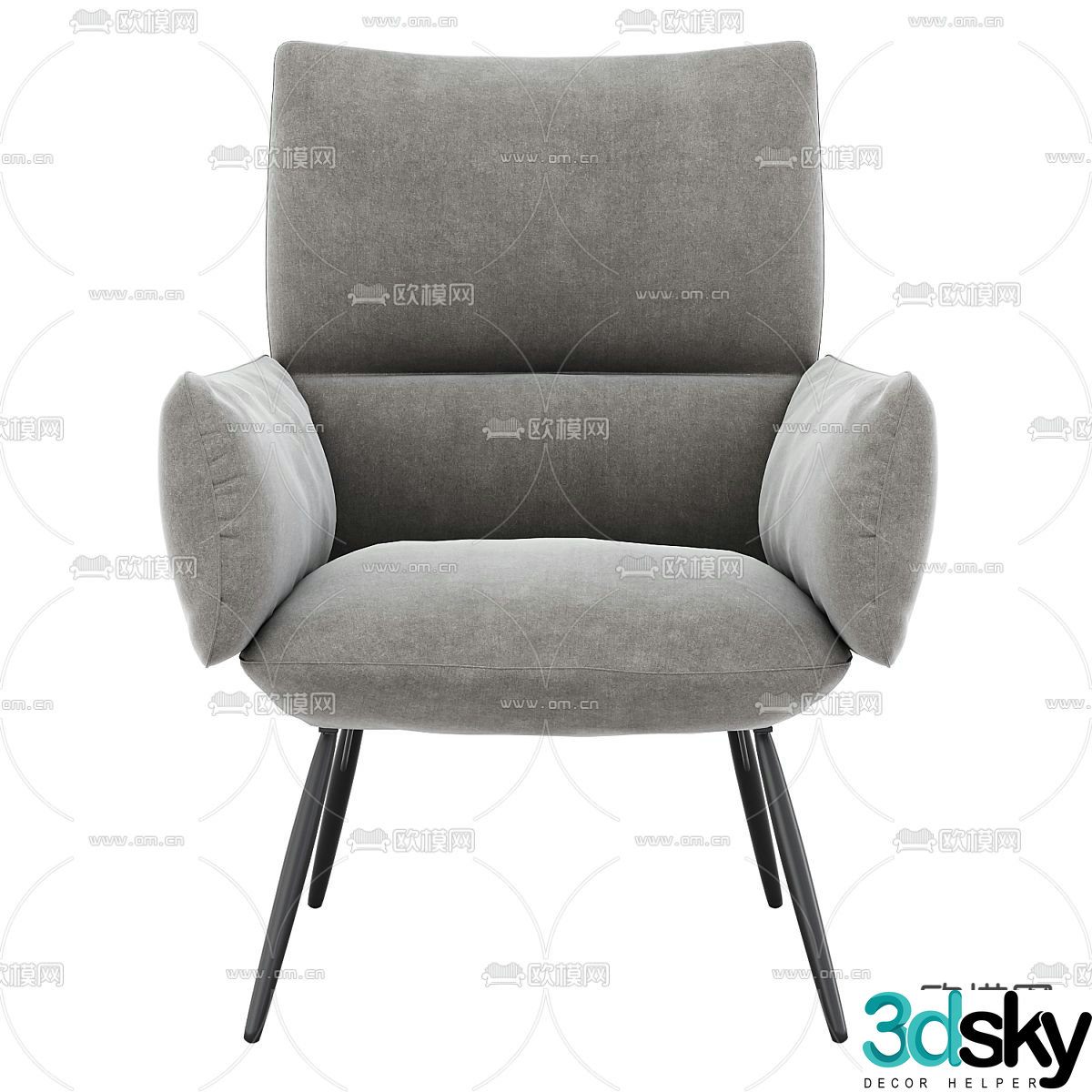 Natuzzi modern lounge chair 3d model