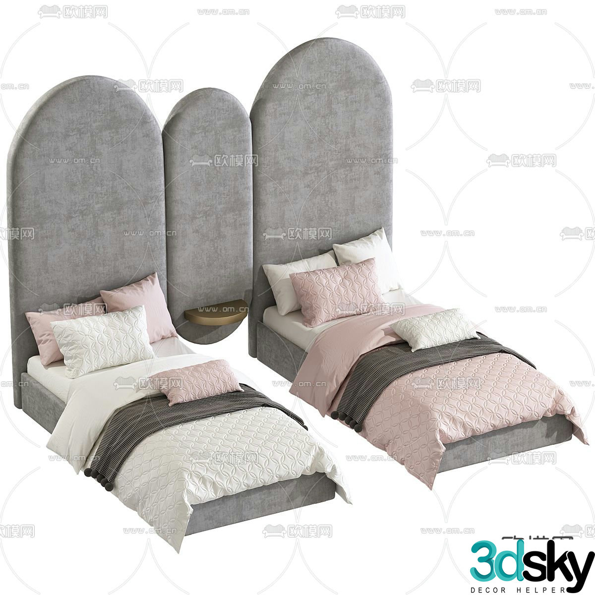 Modern children’s bed 3d model