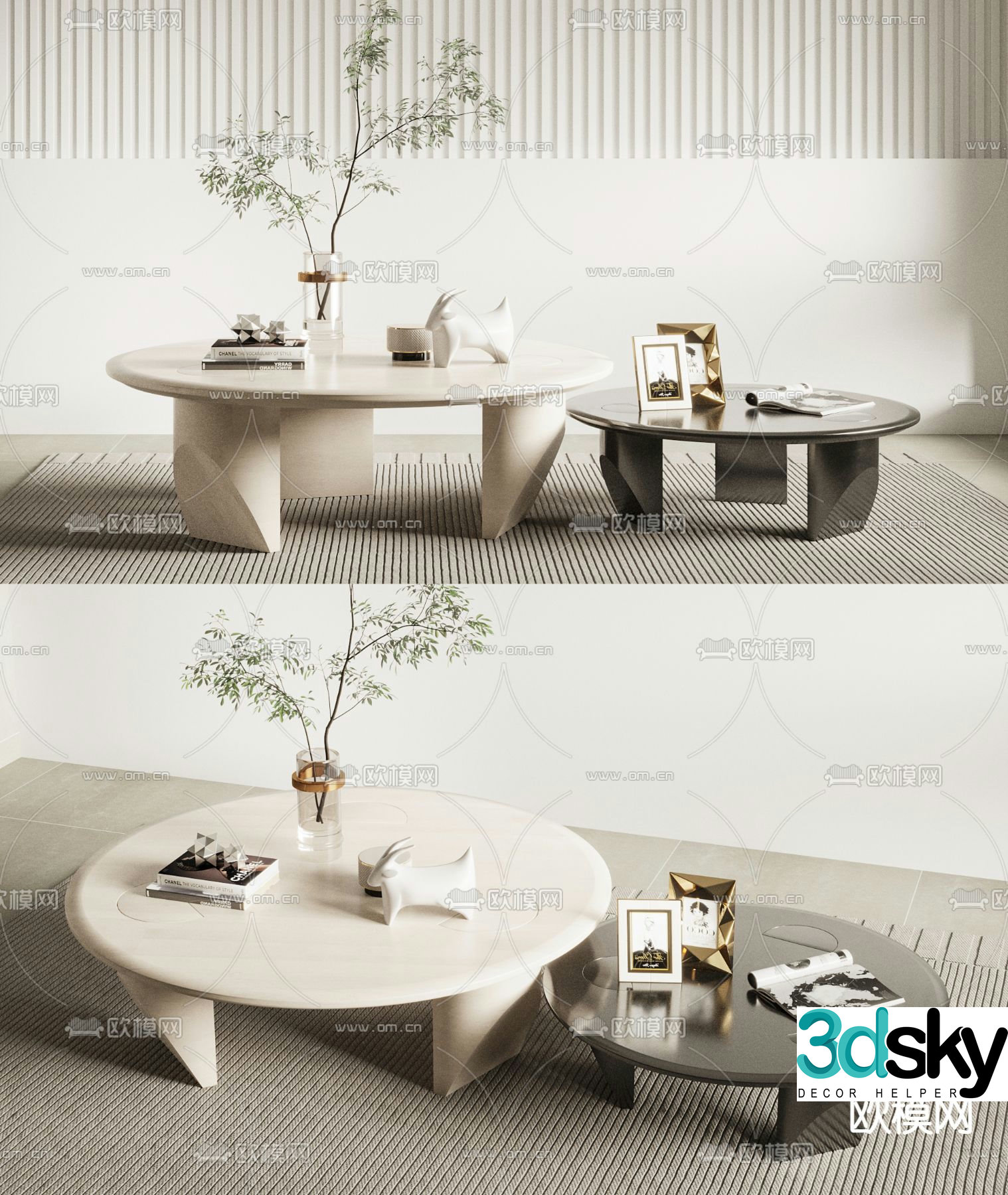 Minotti coffee table 3d model
