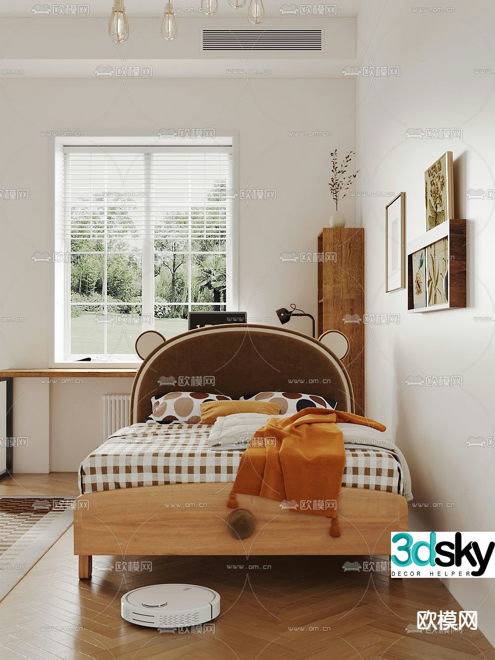 Nordic children’s bed child bed 3d model