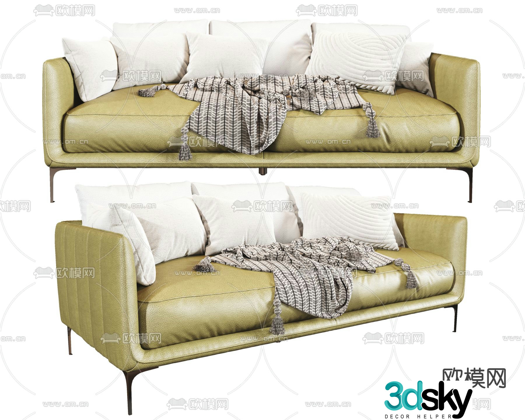 MISSANA double sofa 3d model