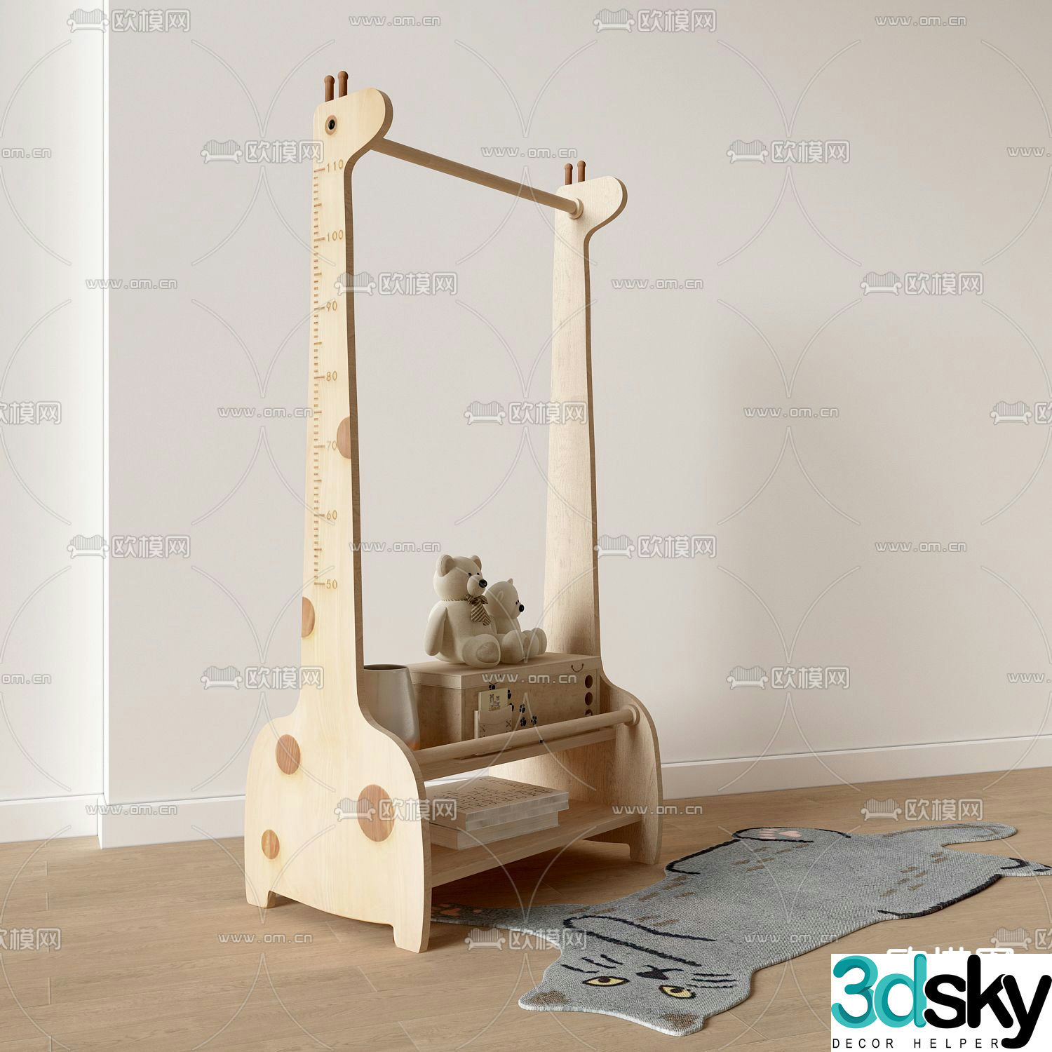 Children’s clothes hanger cartoon clothes hanger 3d model