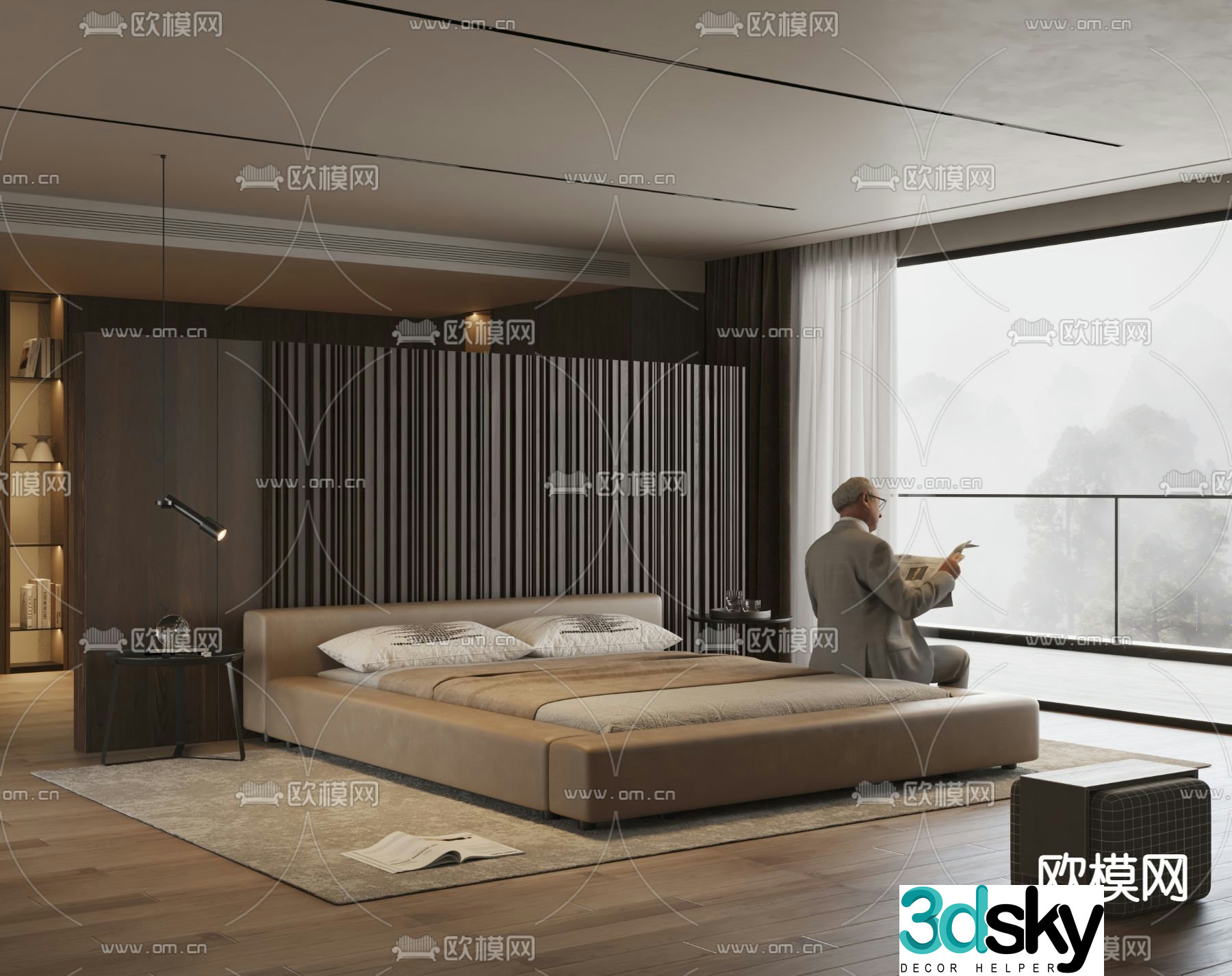 BAXTER bedroom master room 3d model