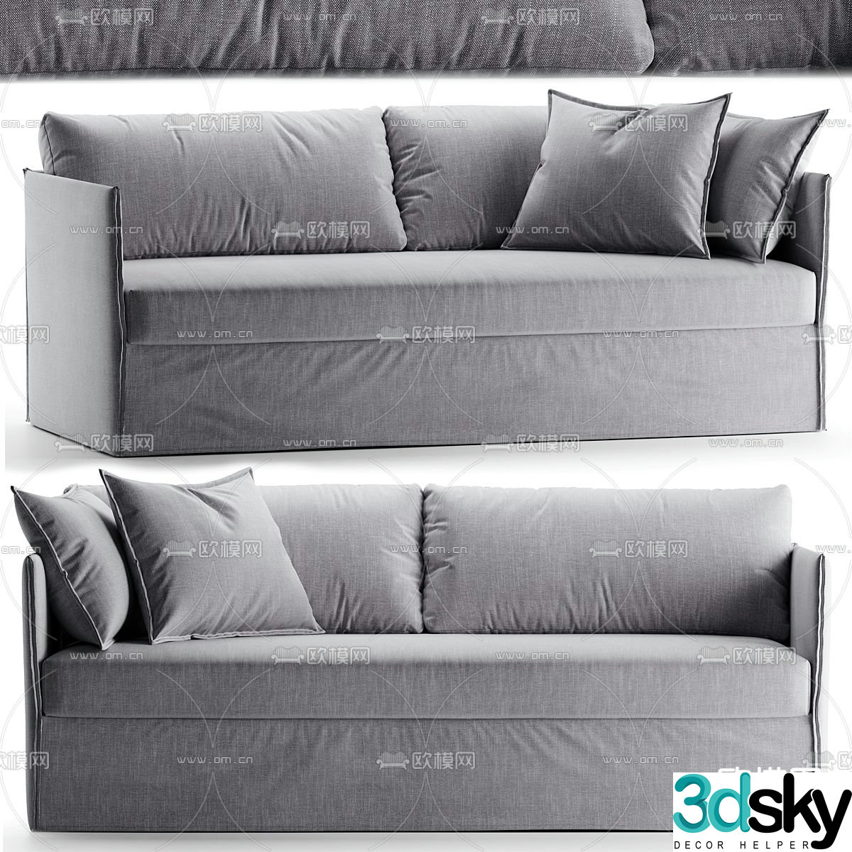 Meridiani loveseat 3d model
